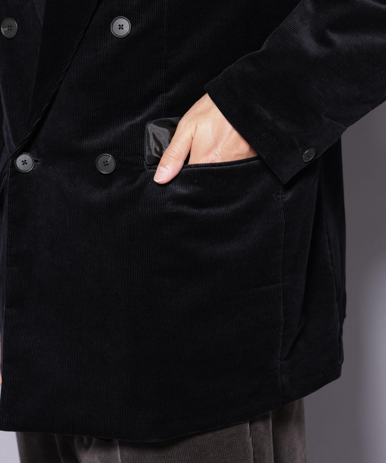 AIRコーデュロイ ダブルブレストジャケット/STRETCH（セットアップ可