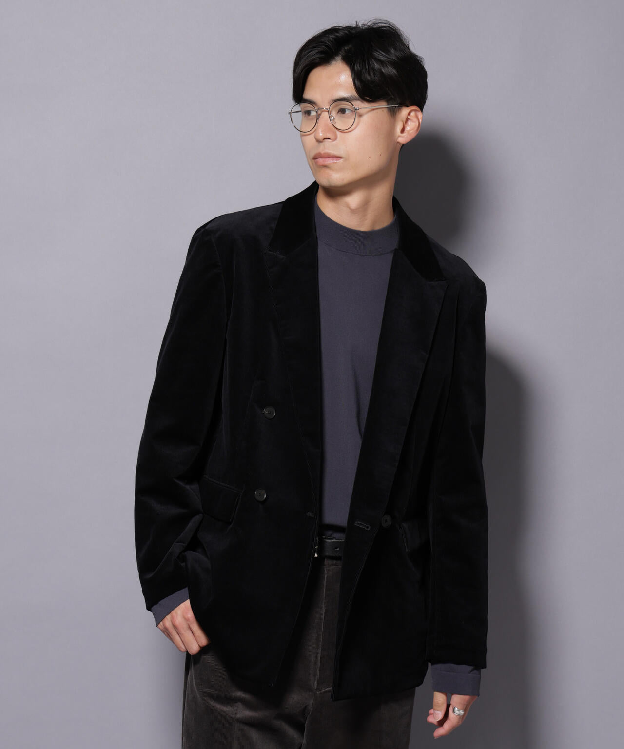 AIRコーデュロイ ダブルブレストジャケット/STRETCH（セットアップ可）