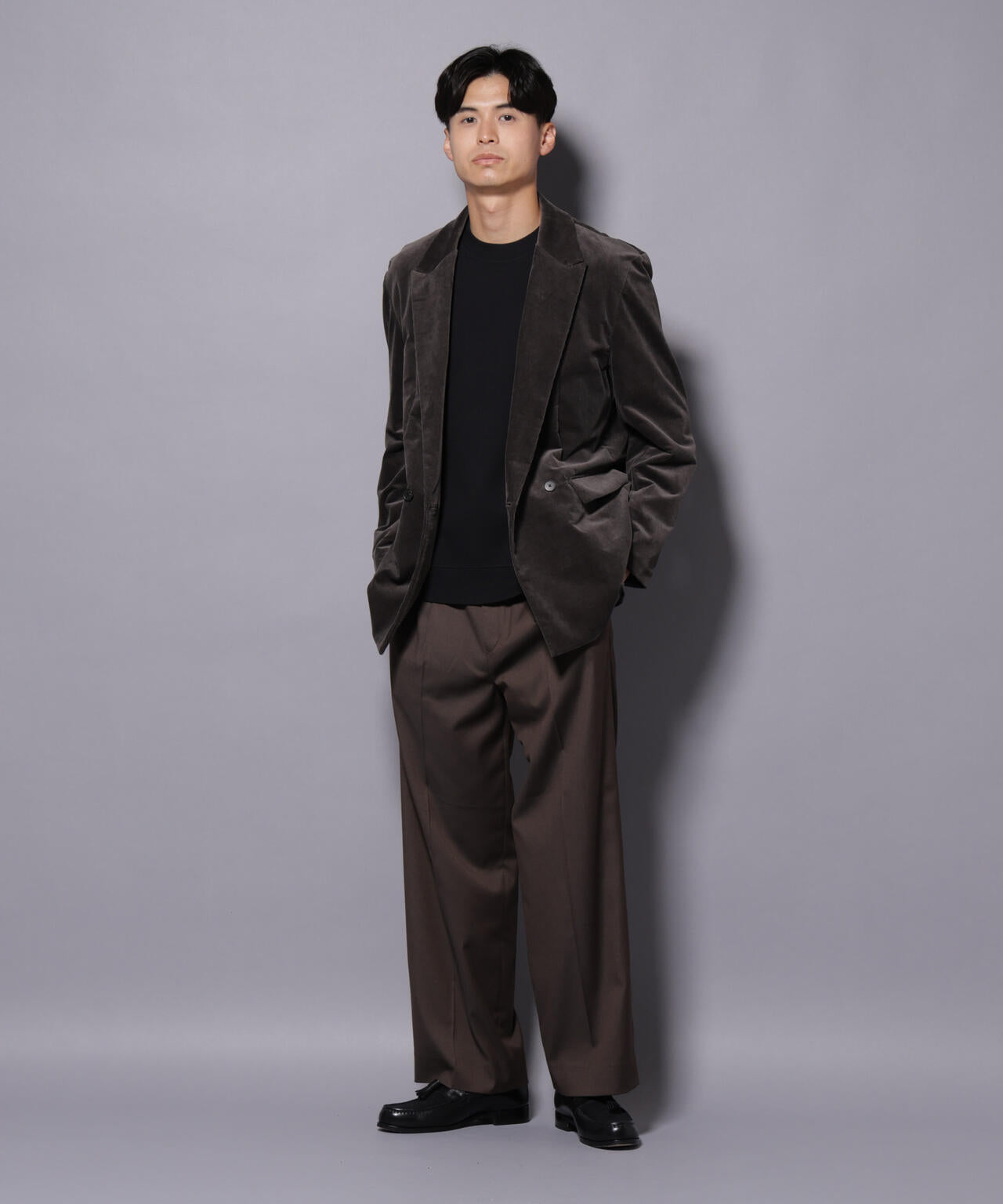 AIRコーデュロイ ダブルブレストジャケット/STRETCH（セットアップ可）