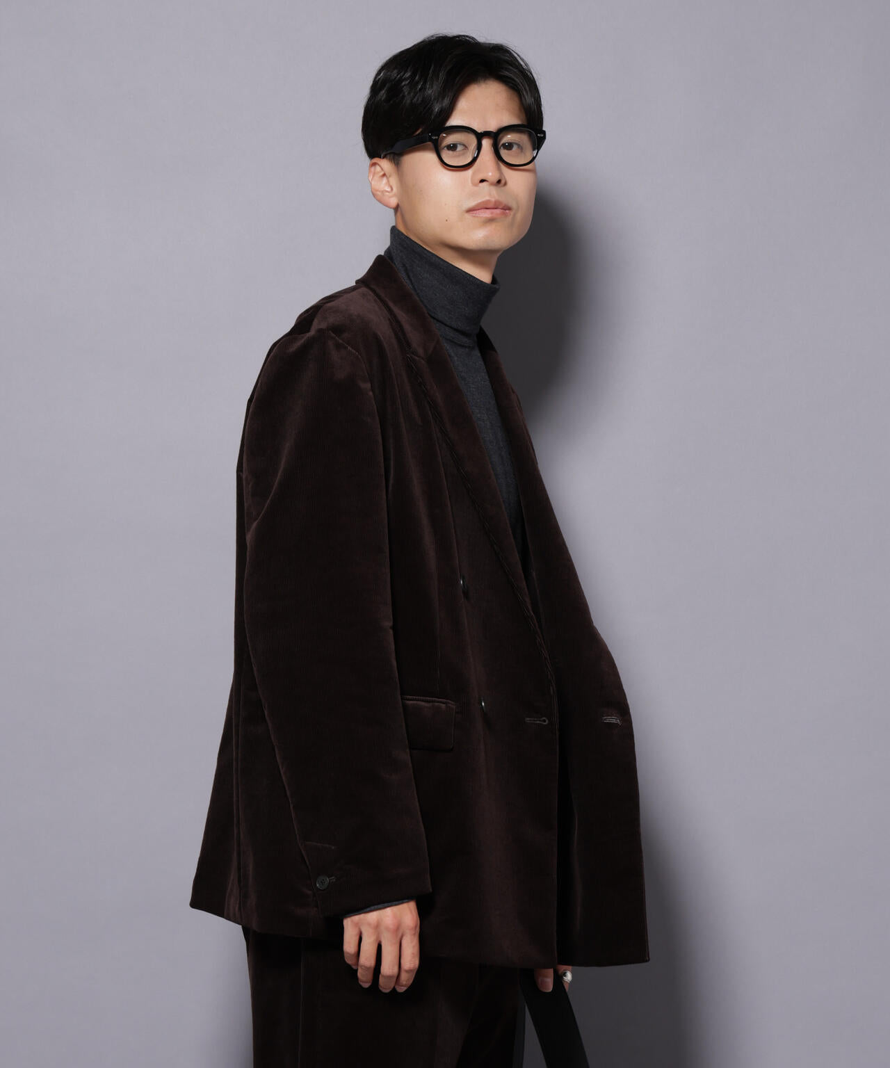 AIRコーデュロイ ダブルブレストジャケット/STRETCH（セットアップ可）