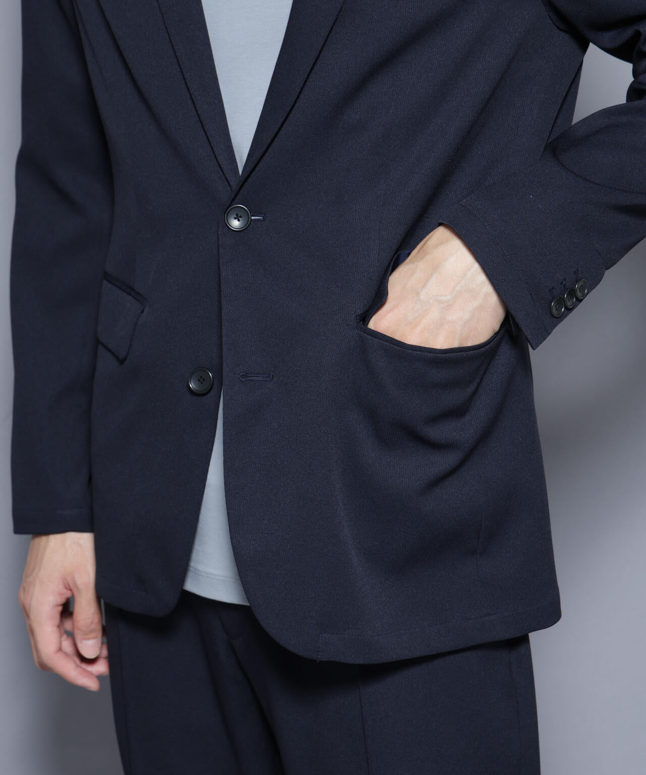 N JACKET BASIC」シャドーストライプジャケット(セットアップ可