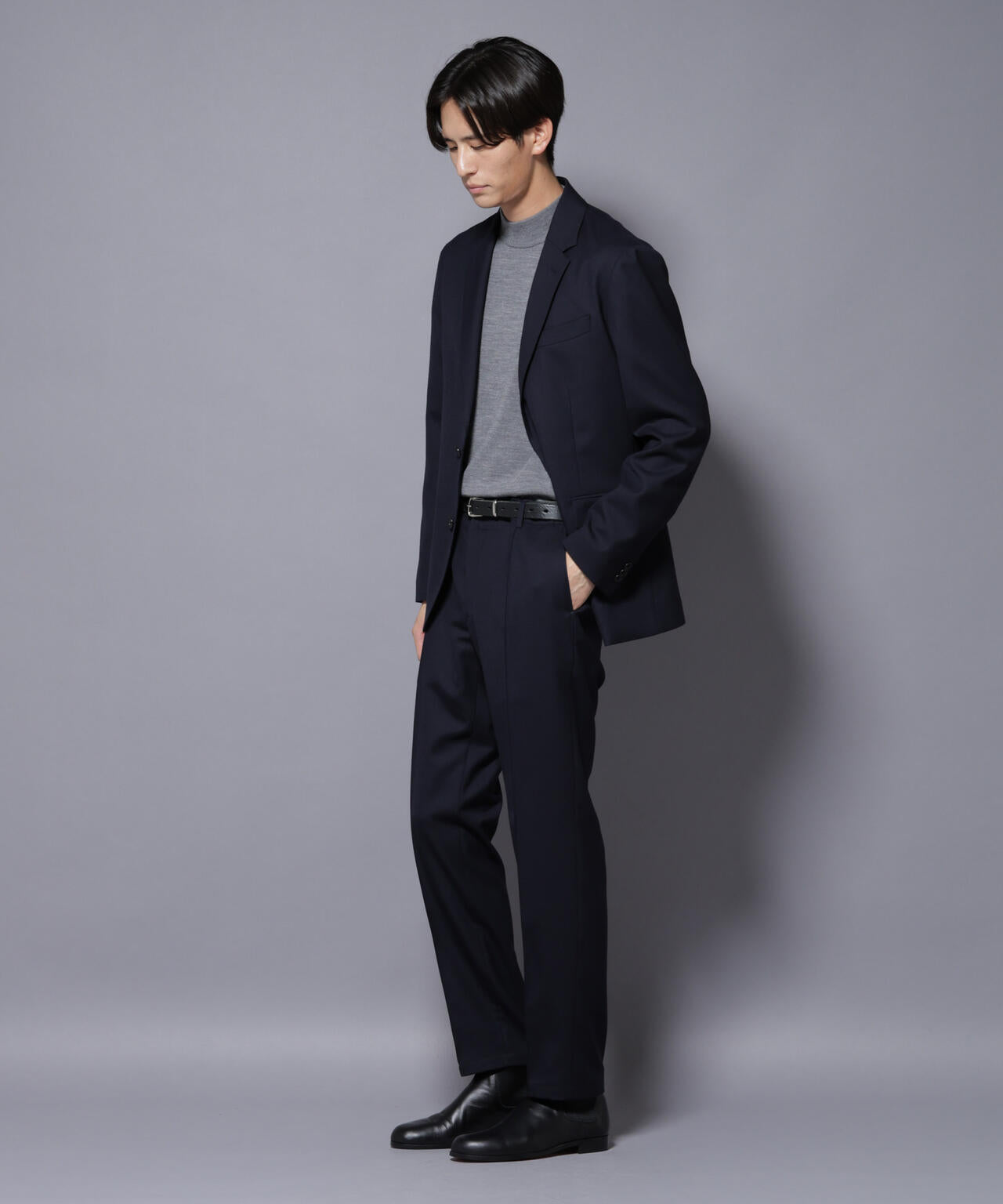 「N JACKET PREMIUM」RENU(R) ウール混洗えるサキソニージャケット（セットアップ可）