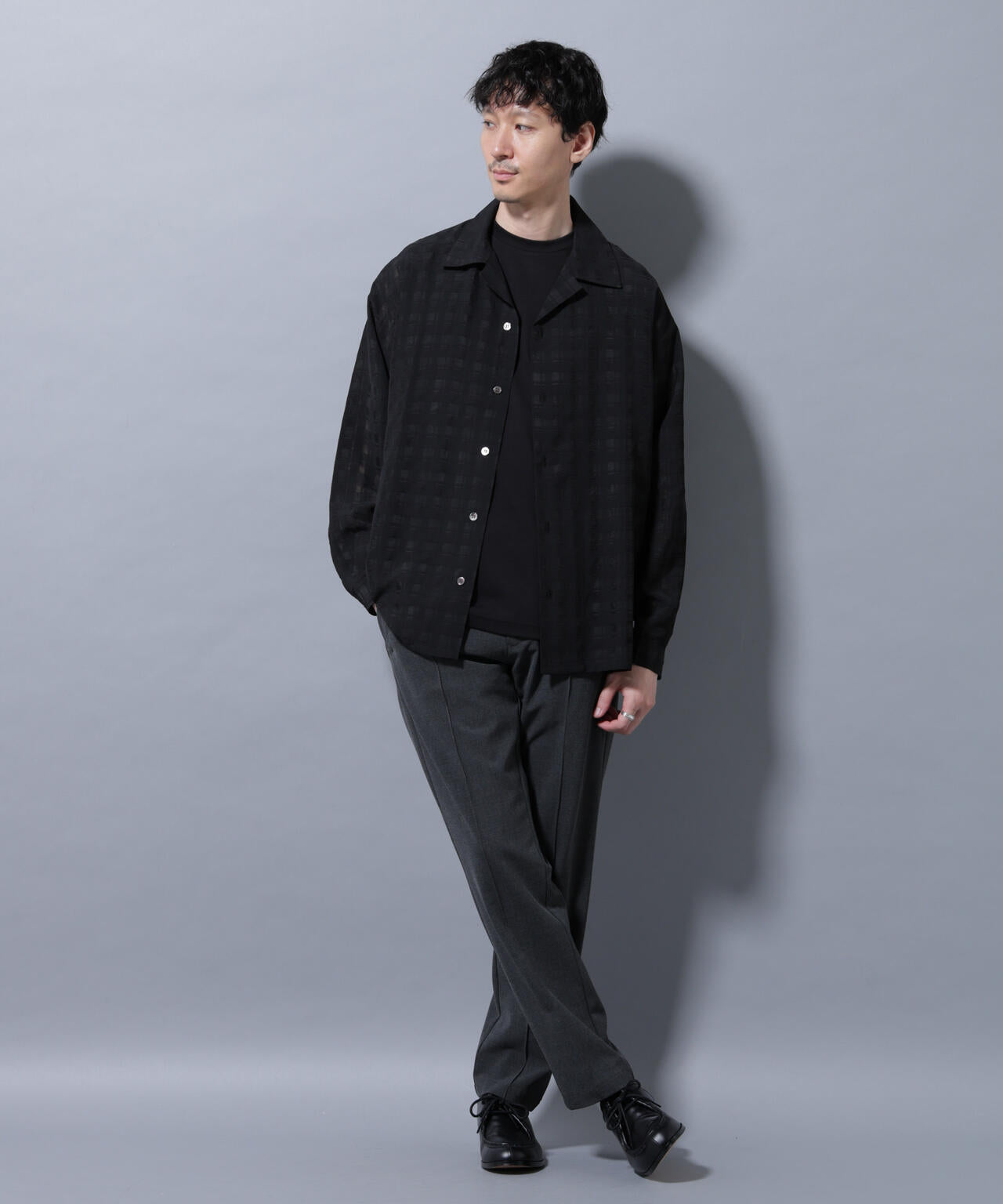 シースルーチェックシャツ 長袖 | NANO universe（ナノ・ユニバース