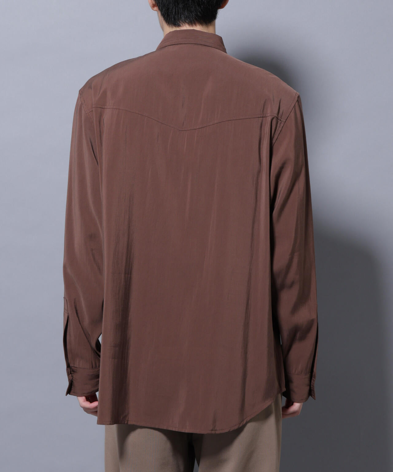 ヴィンテージライクレーヨンフィブリルシャツ