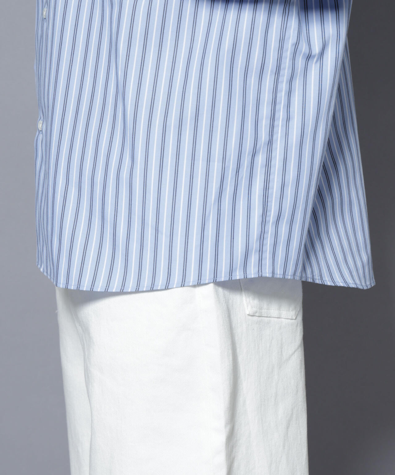 大人のワイドシャツ」レギュラーカラー ストライプ長袖 | NANO