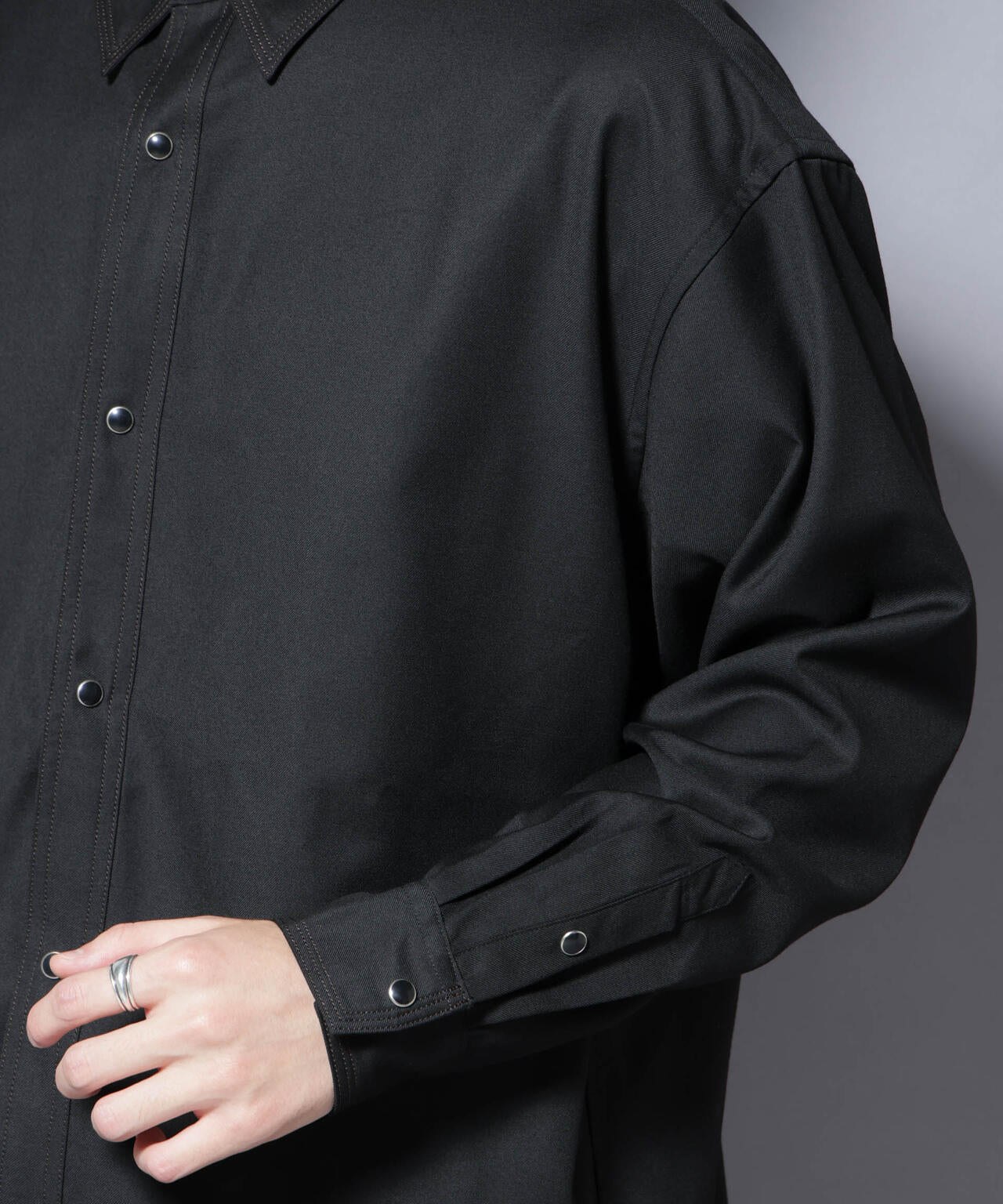 トリプルステッチ パールドットオーバーシャツ | NANO universe