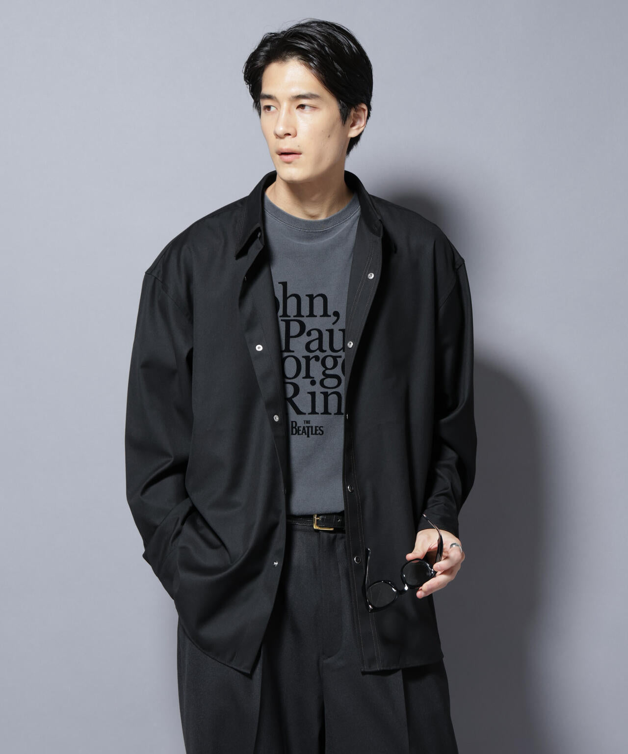 トリプルステッチ パールドットオーバーシャツ | NANO universe（ナノ