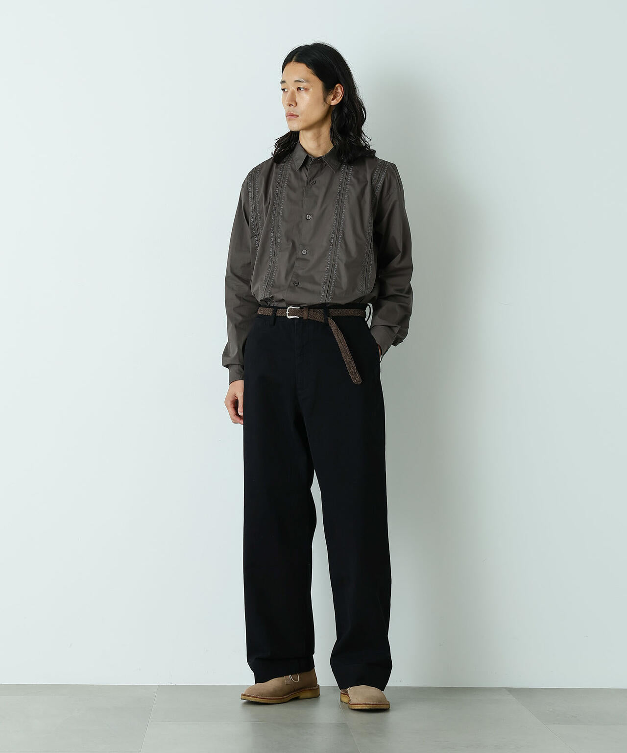 ナノユニバース（NANO universe）/「HOTEL LACE」デザインステッチロングスリーブシャツ HOTEL LACE」デザインステッチロングスリーブシャツ | NANO universe