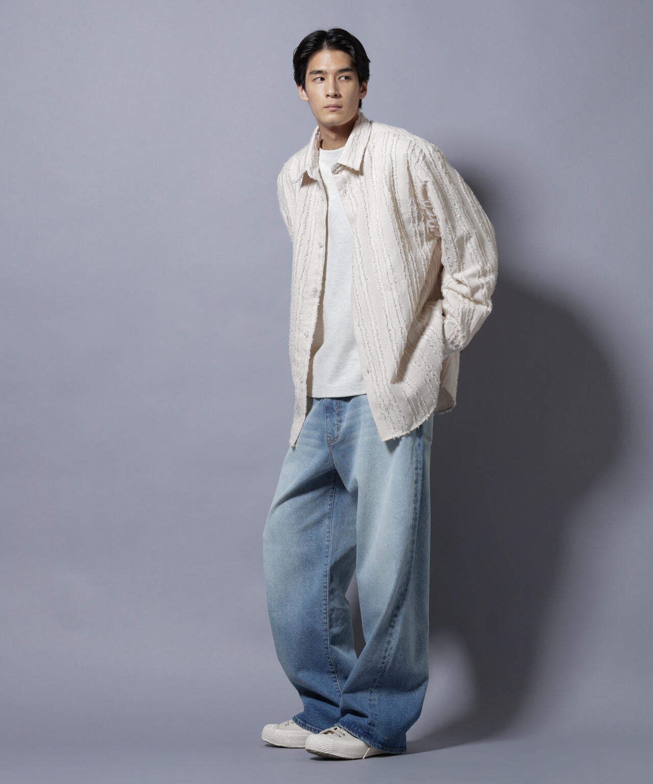 カットレースフリンジシャツ | NANO universe（ナノ・ユニバース