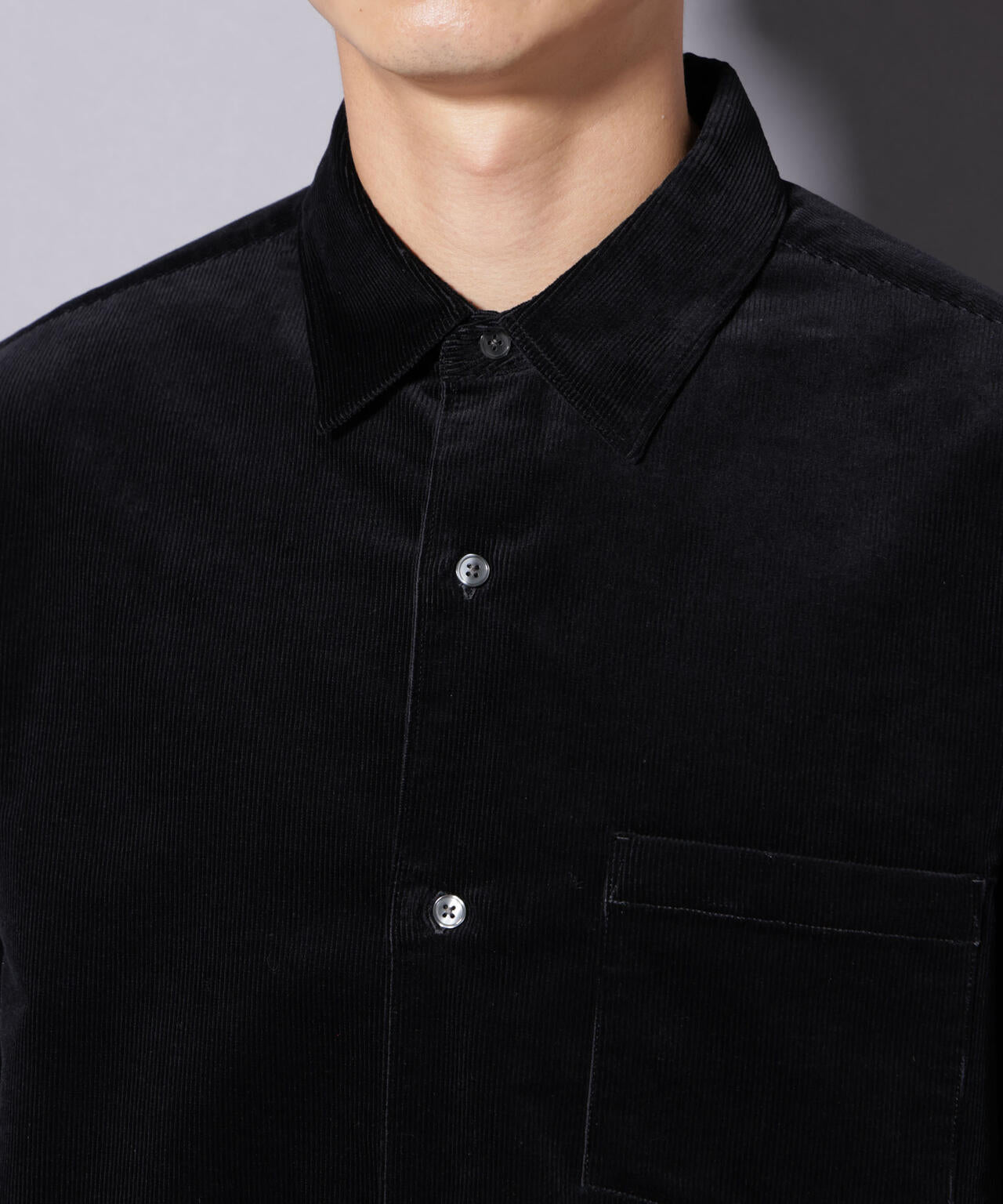 AIRコーデュロイ レギュラーカラーシャツ/STRETCH | NANO universe