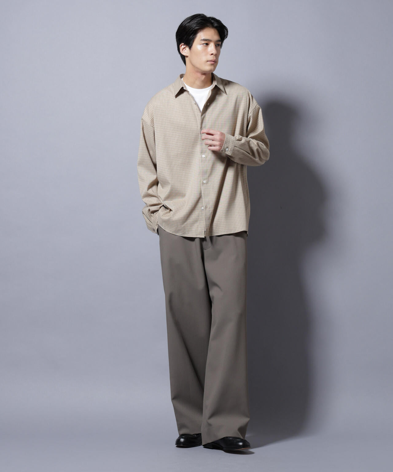 グランパチェックシャツ