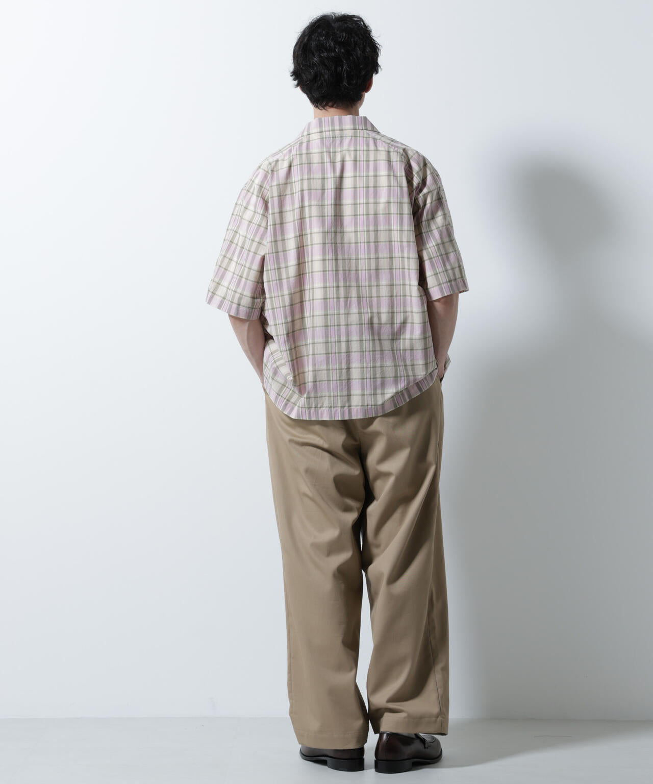 Fabric by INDIA オールドライクマドラスチェックシャツ 半袖