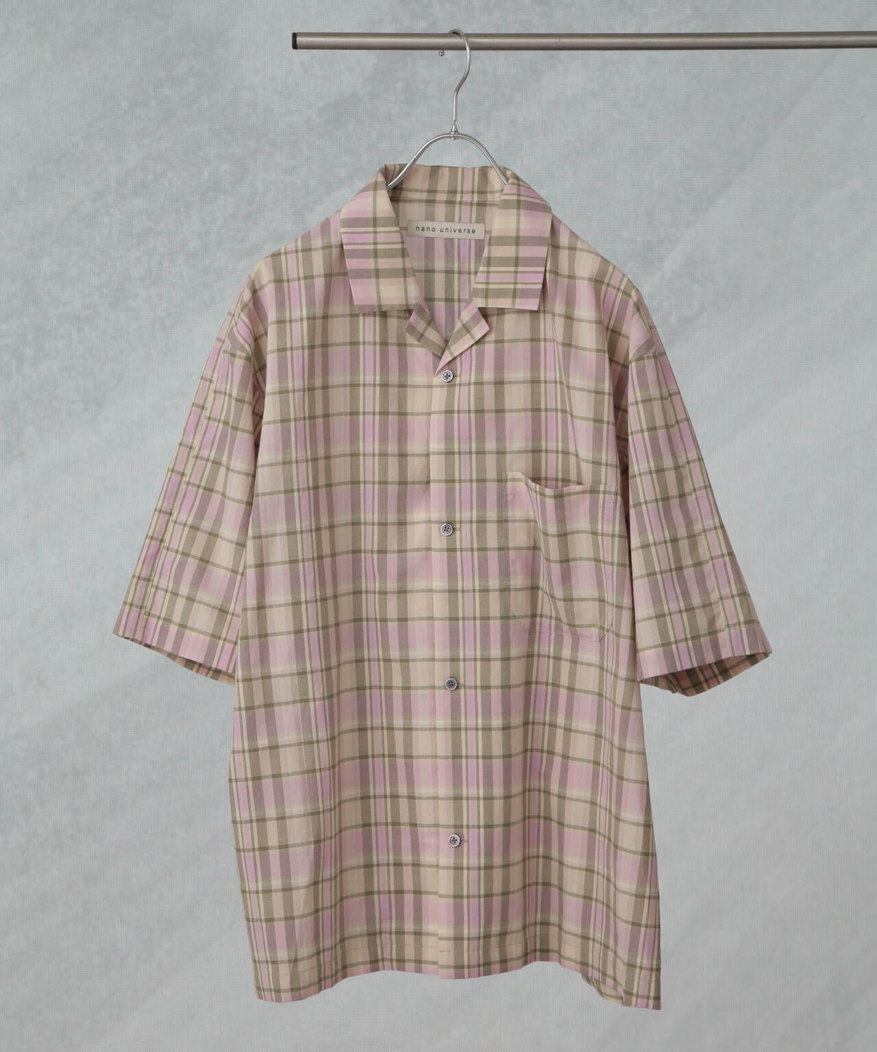 Fabric by INDIA オールドライクマドラスチェックシャツ 半袖