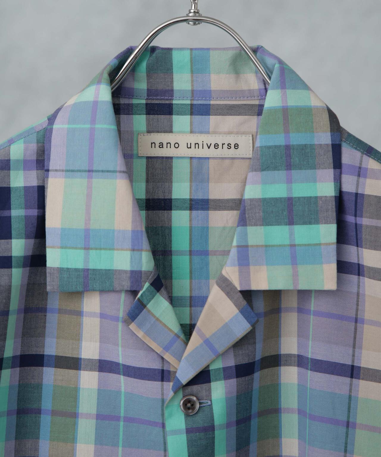 Fabric by INDIA オールドライクマドラスチェックシャツ 半袖