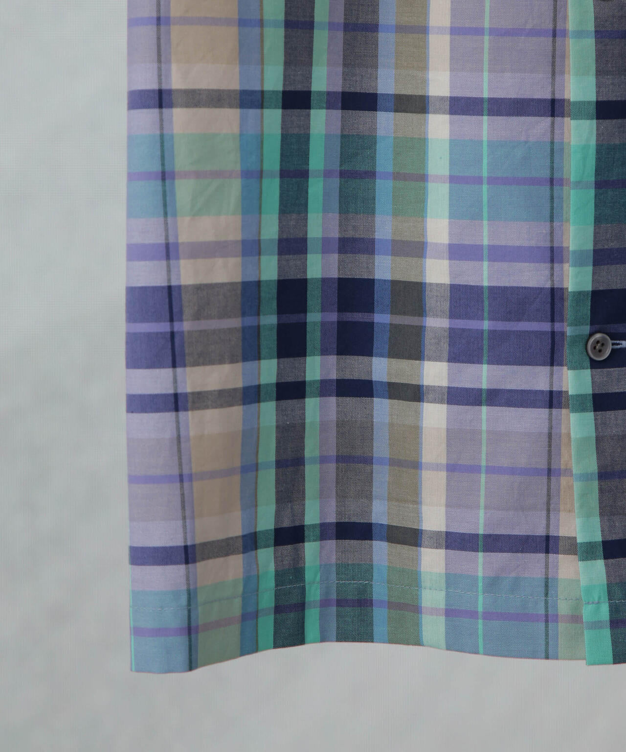 Fabric by INDIA オールドライクマドラスチェックシャツ 半袖