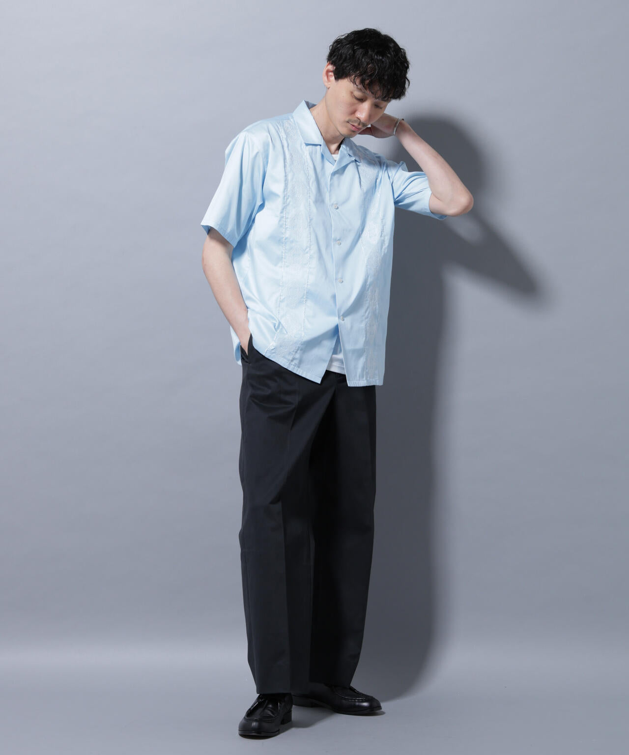 エンブロイダリー オープンカラーシャツ | NANO universe（ナノ