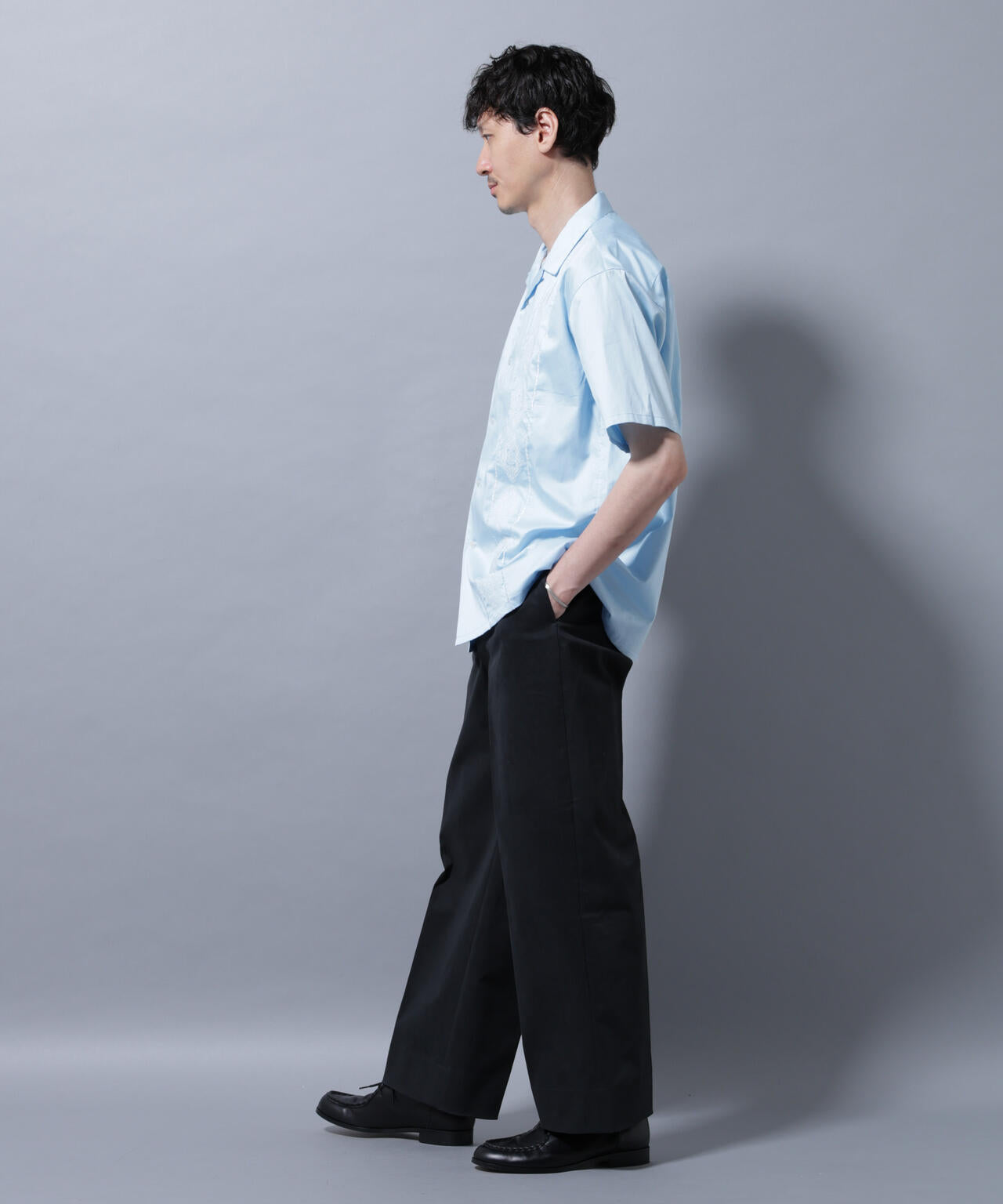 エンブロイダリー オープンカラーシャツ