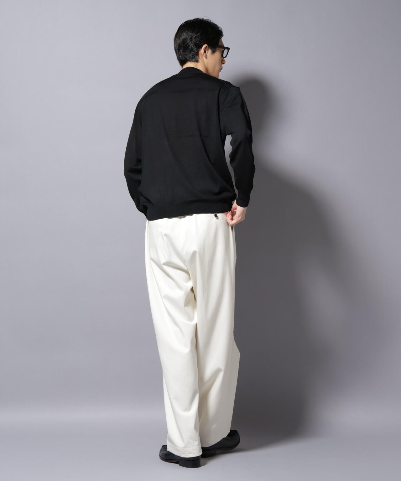 「毛玉レスニット」ファインゲージモックネック