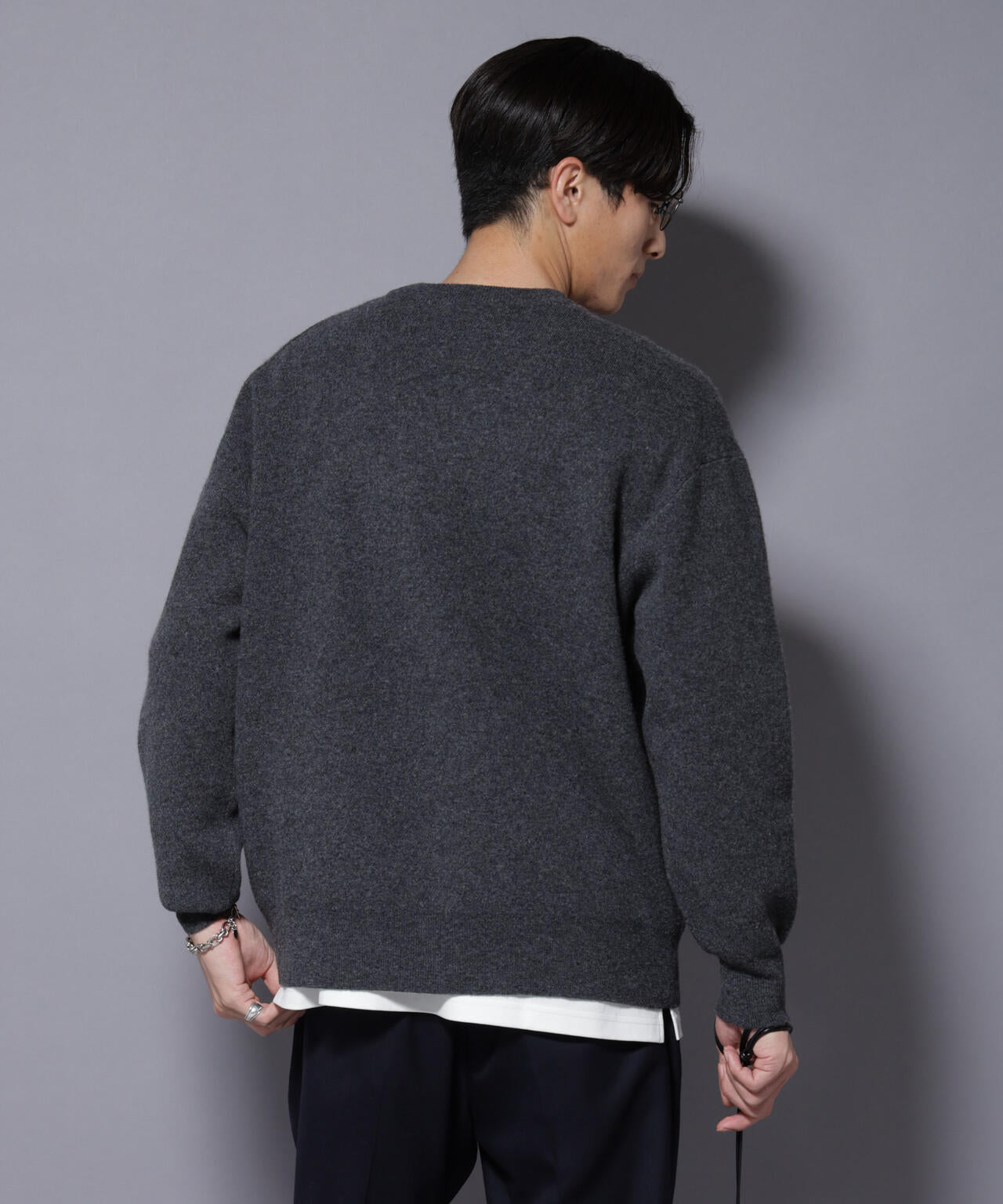 ウールカシミヤクルーネックプルオーバー | NANO universe（ナノ