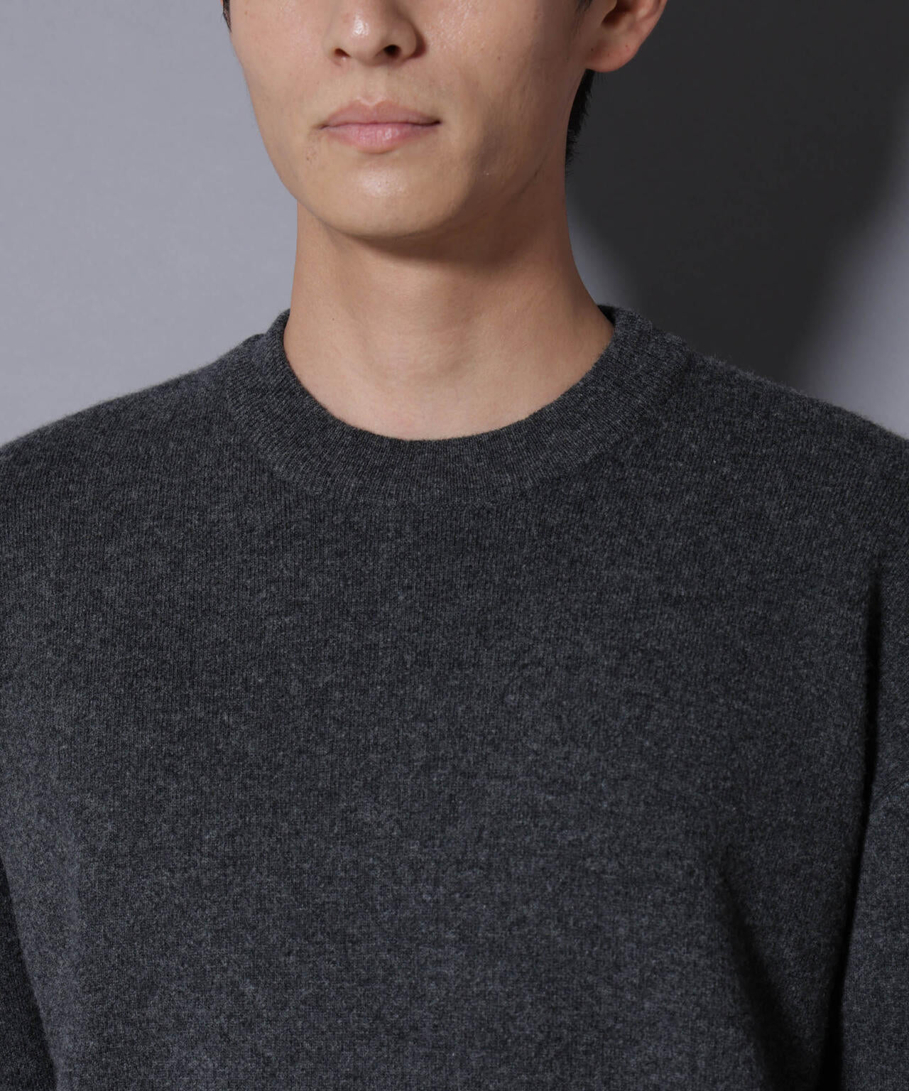 ウールカシミヤクルーネックプルオーバー