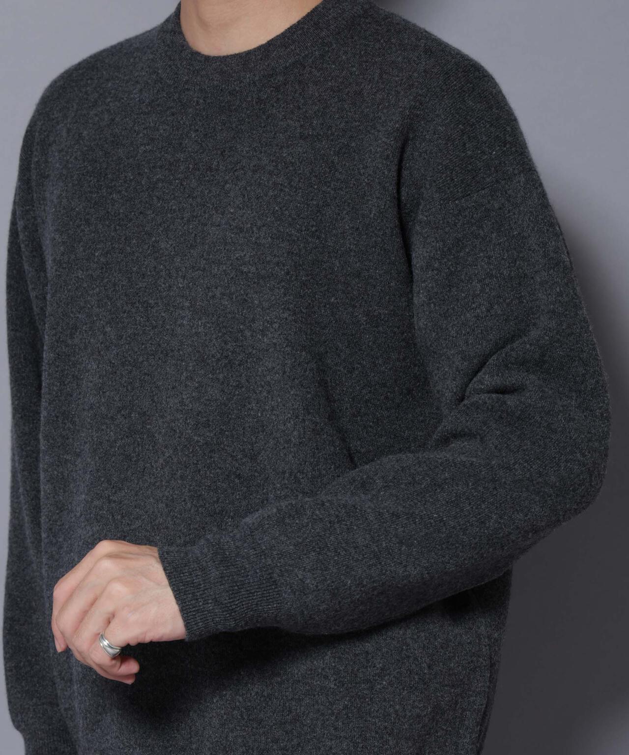 ウールカシミヤクルーネックプルオーバー