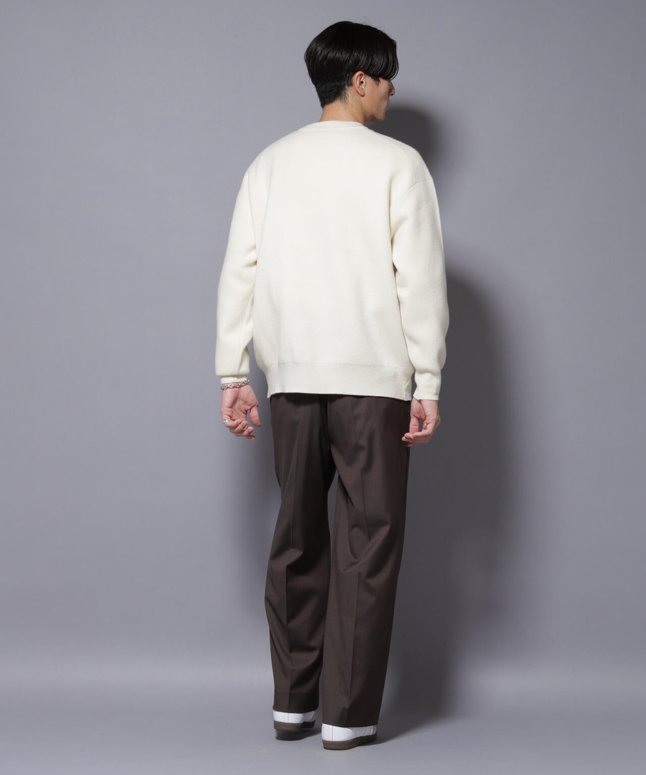 ウールカシミヤクルーネックプルオーバー