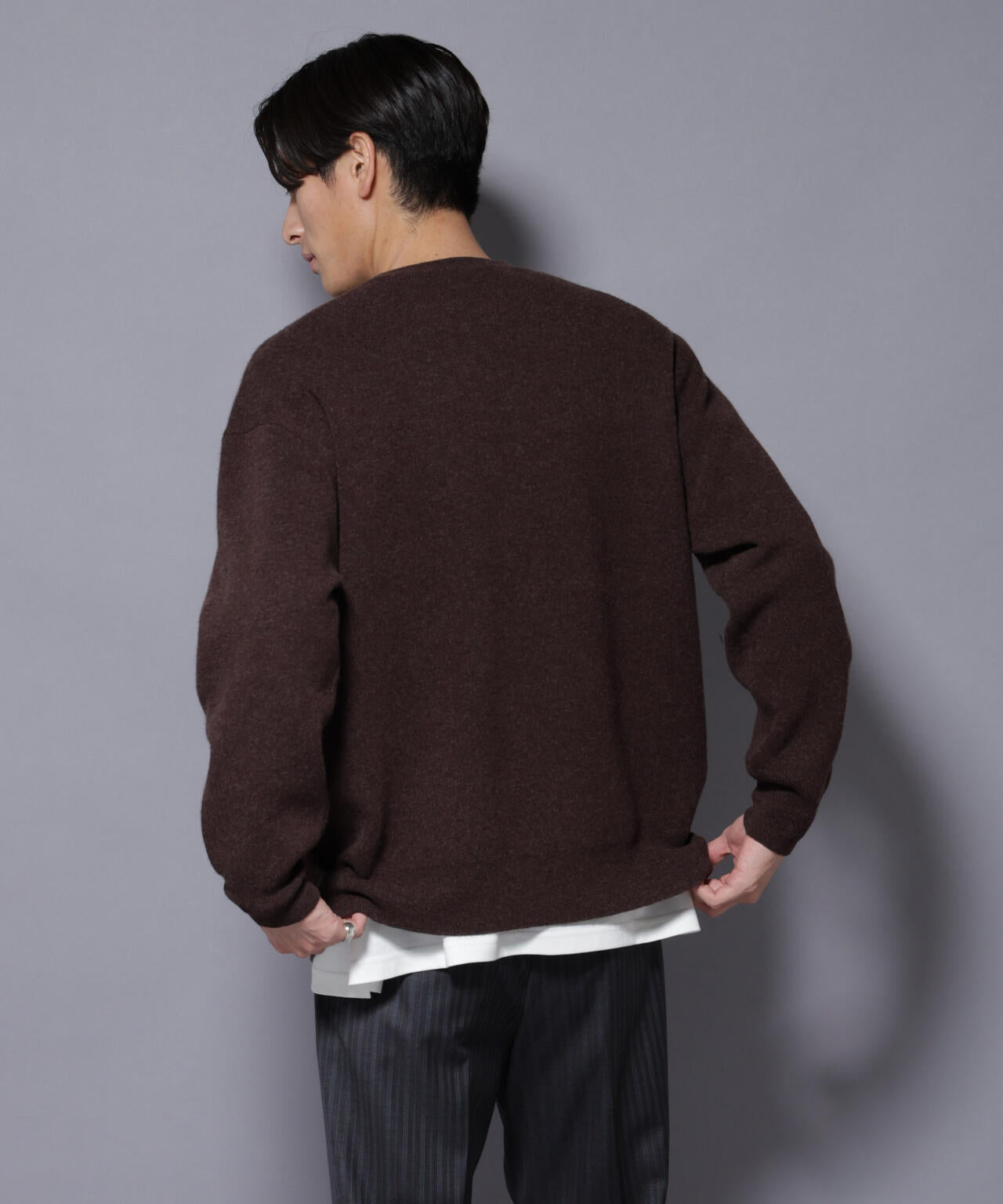 ウールカシミヤクルーネックプルオーバー