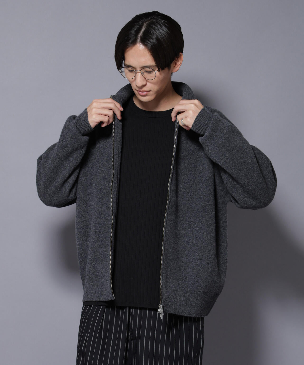 ウールカシミヤドライバーズニット | NANO universe（ナノ・ユニバース