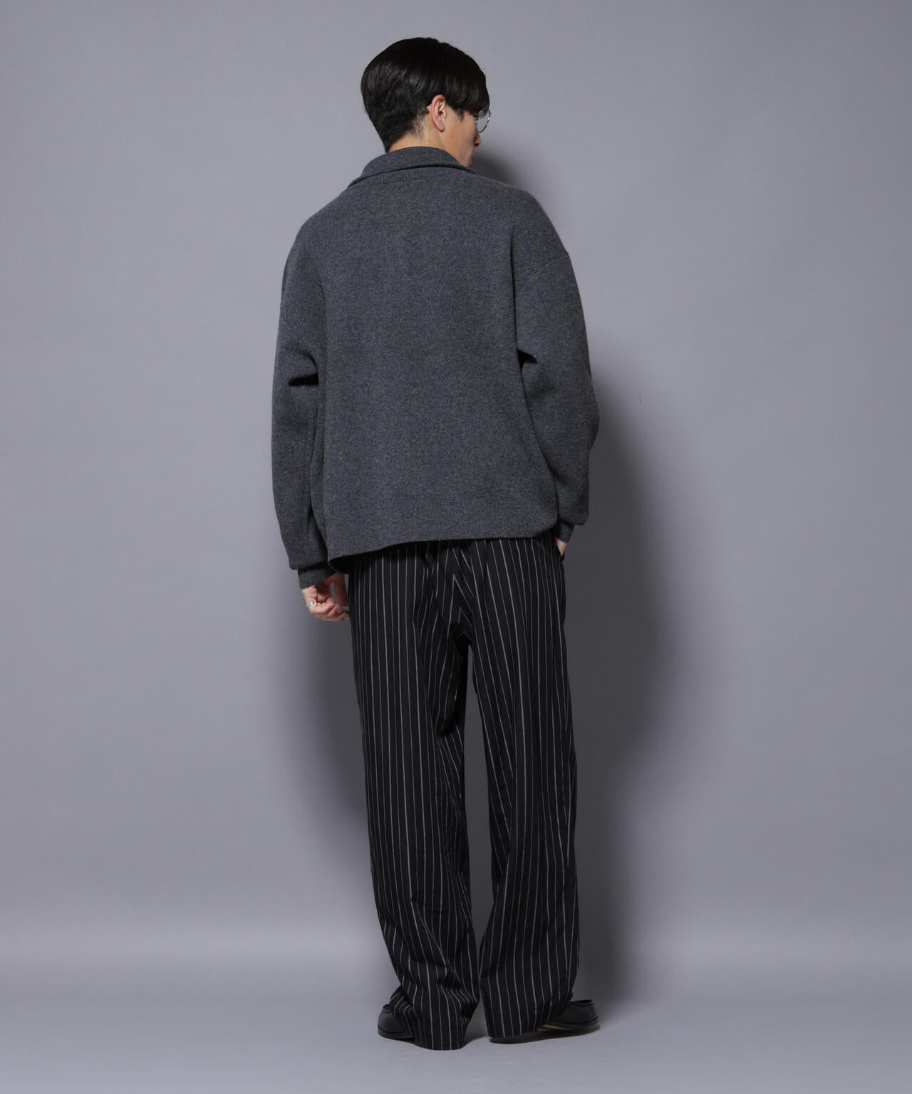 ウールカシミヤドライバーズニット