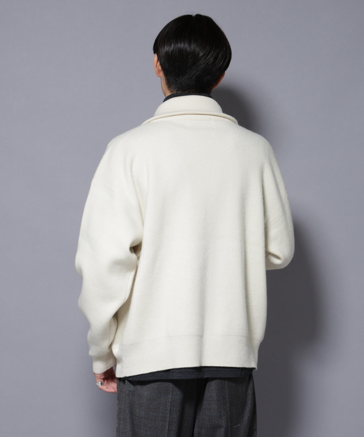 ウールカシミヤドライバーズニット