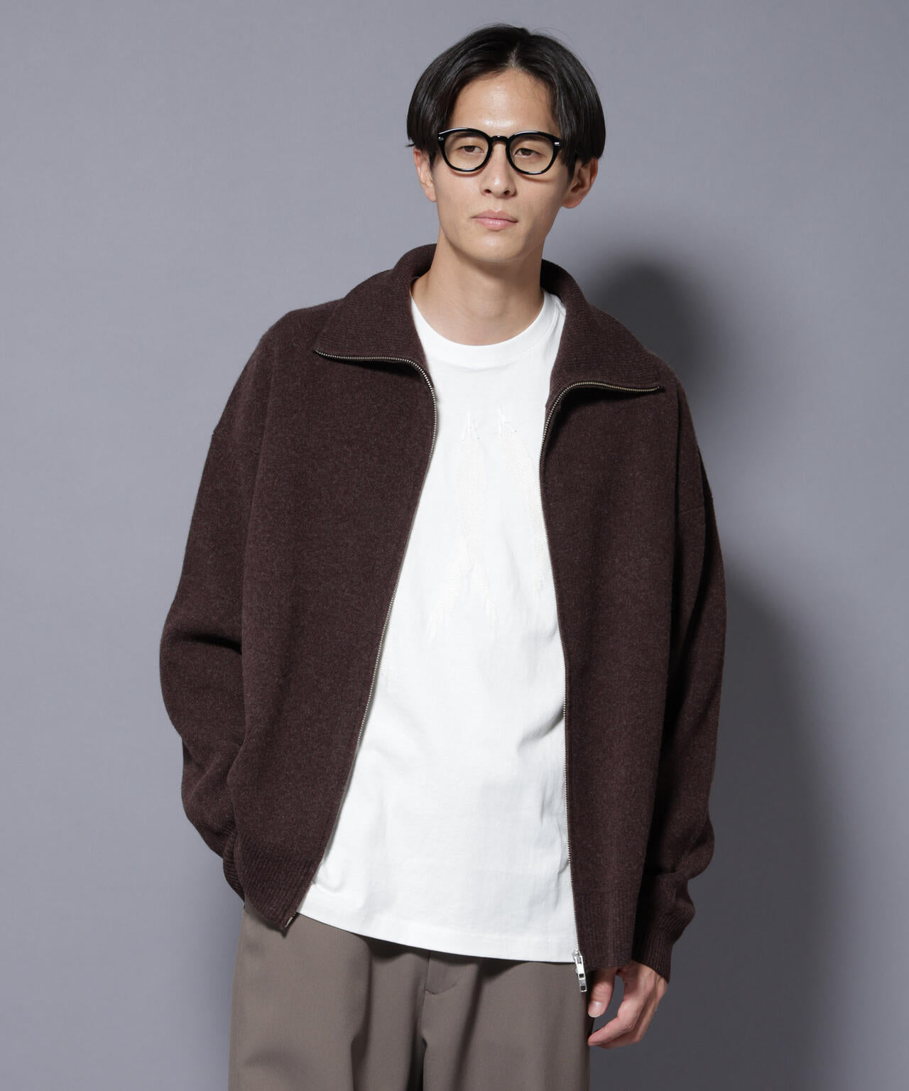 ウールカシミヤドライバーズニット | NANO universe（ナノ