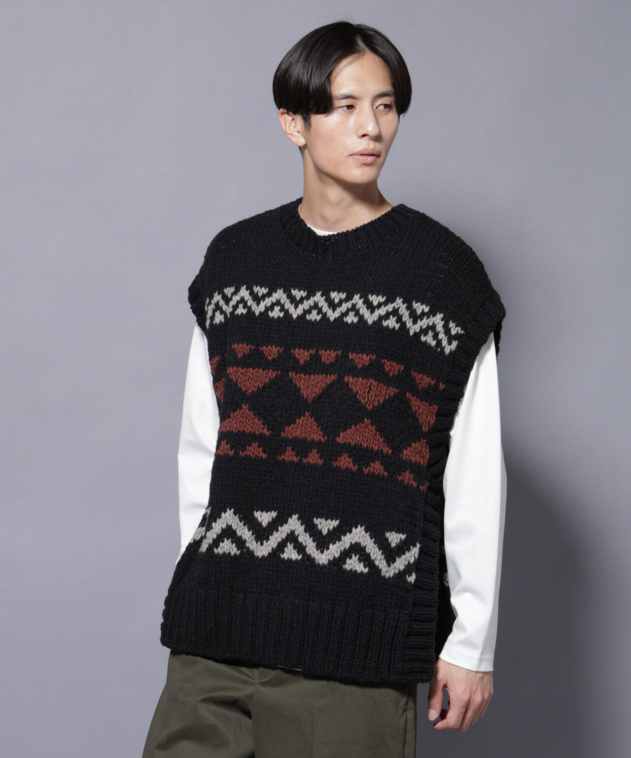 ペルー産ハンドニットベスト | NANO universe（ナノ・ユニバース