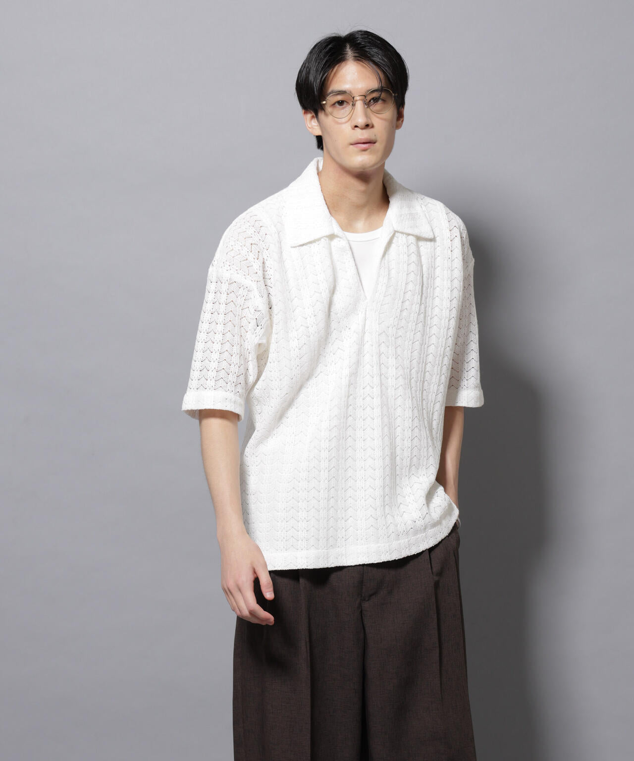 メッシュラッセル スキッパーポロ