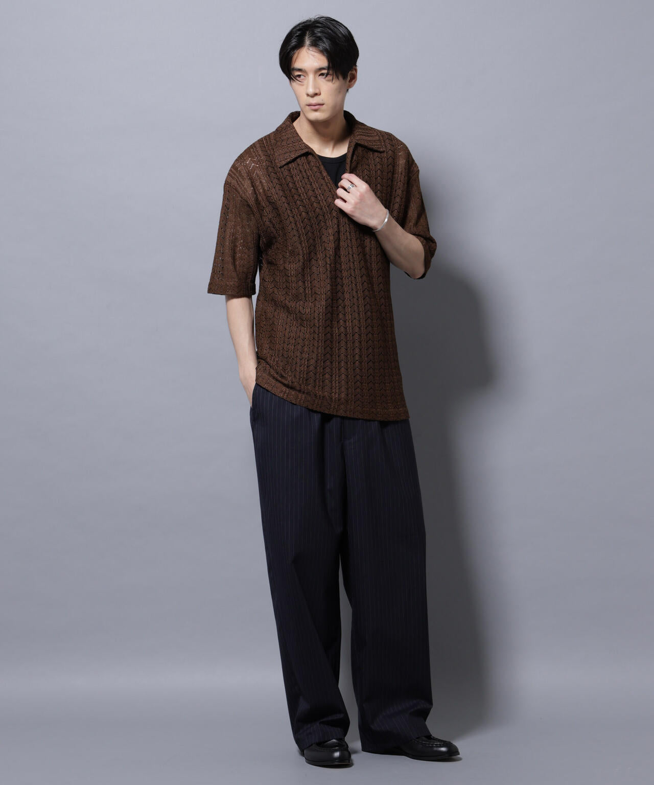 メッシュラッセル スキッパーポロ