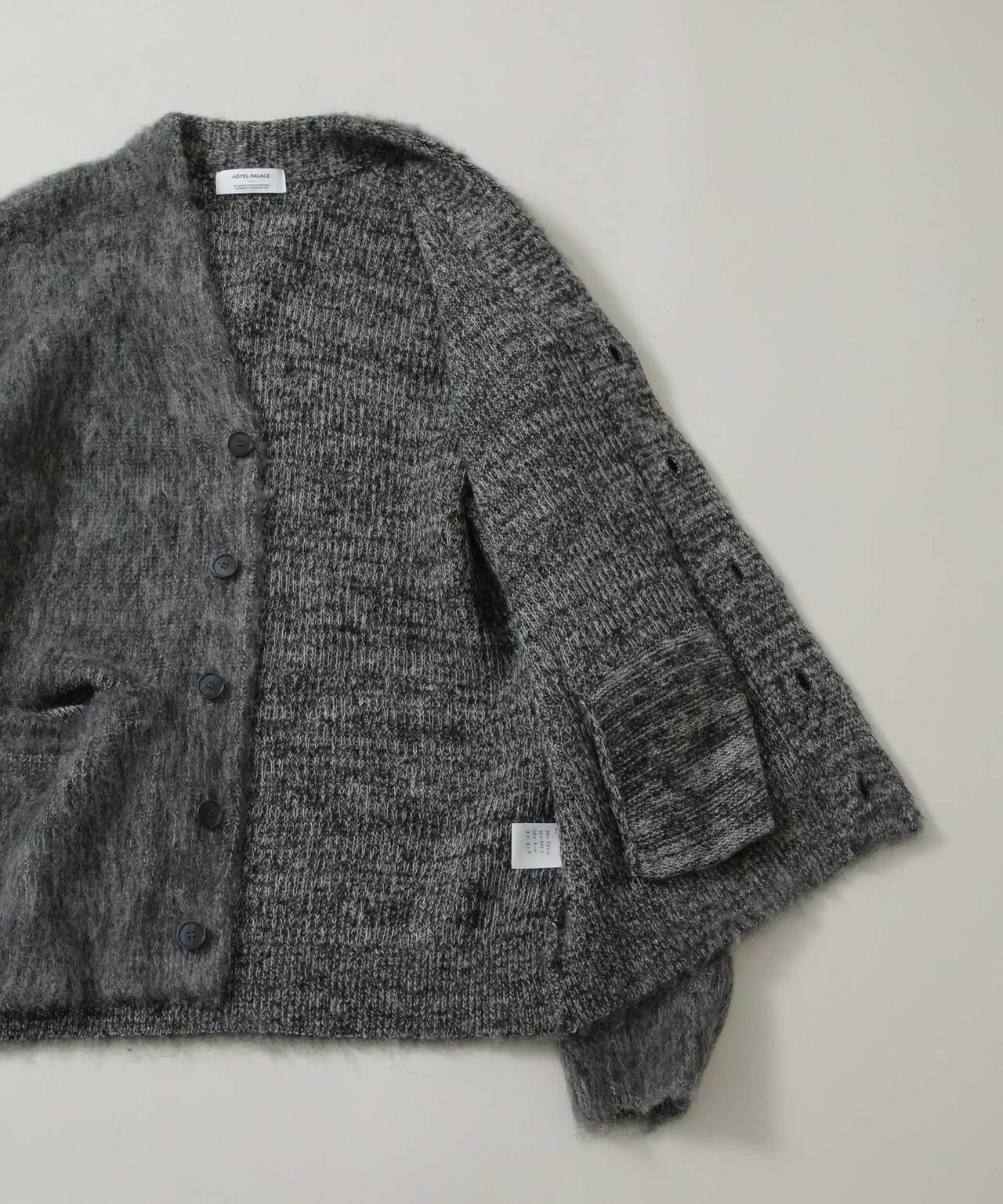 ｢HOTEL PALACE｣ フライフロントミックスシャギーカーディガン