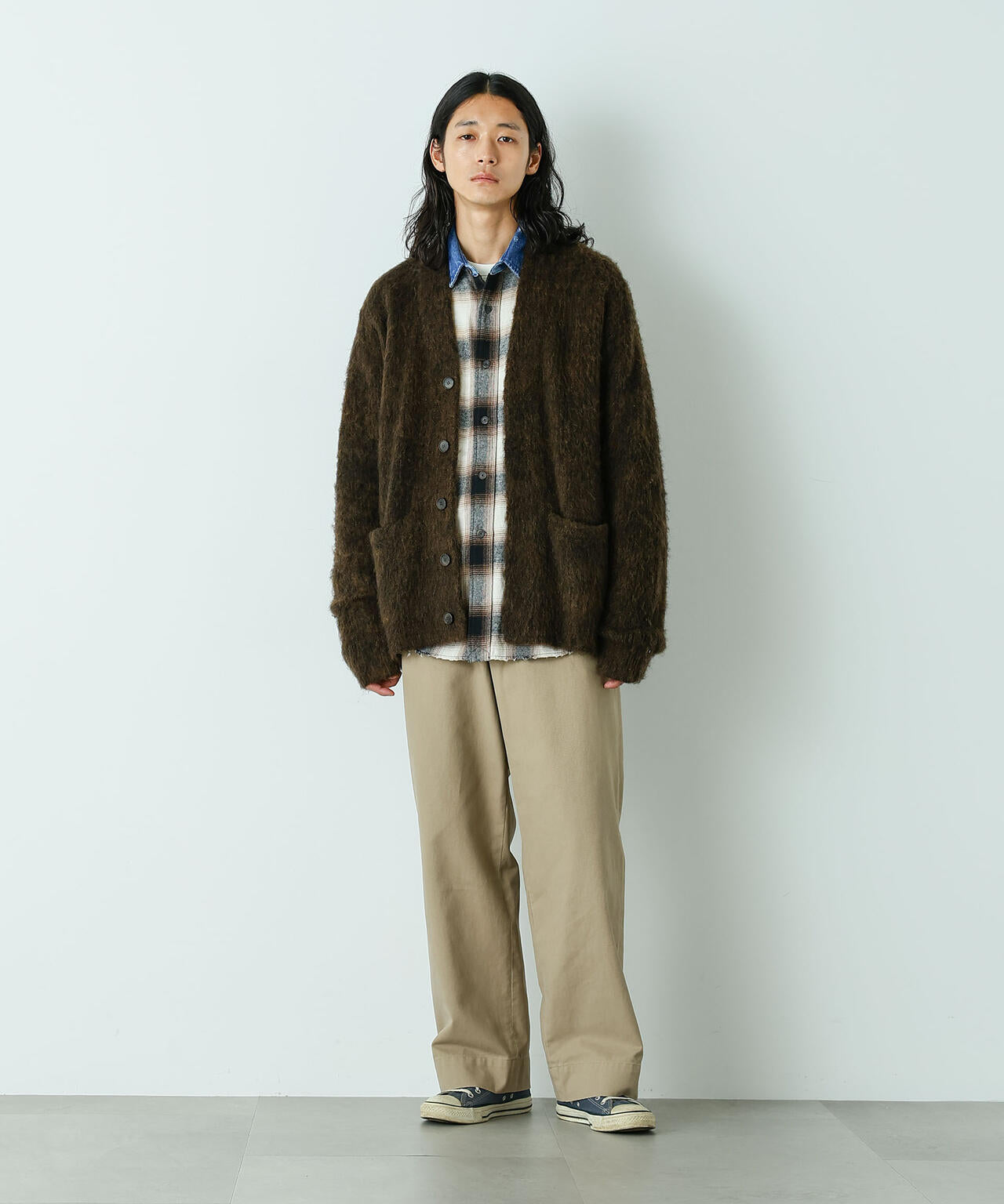 HOTEL PALACE｣ フライフロントミックスシャギーカーディガン | NANO