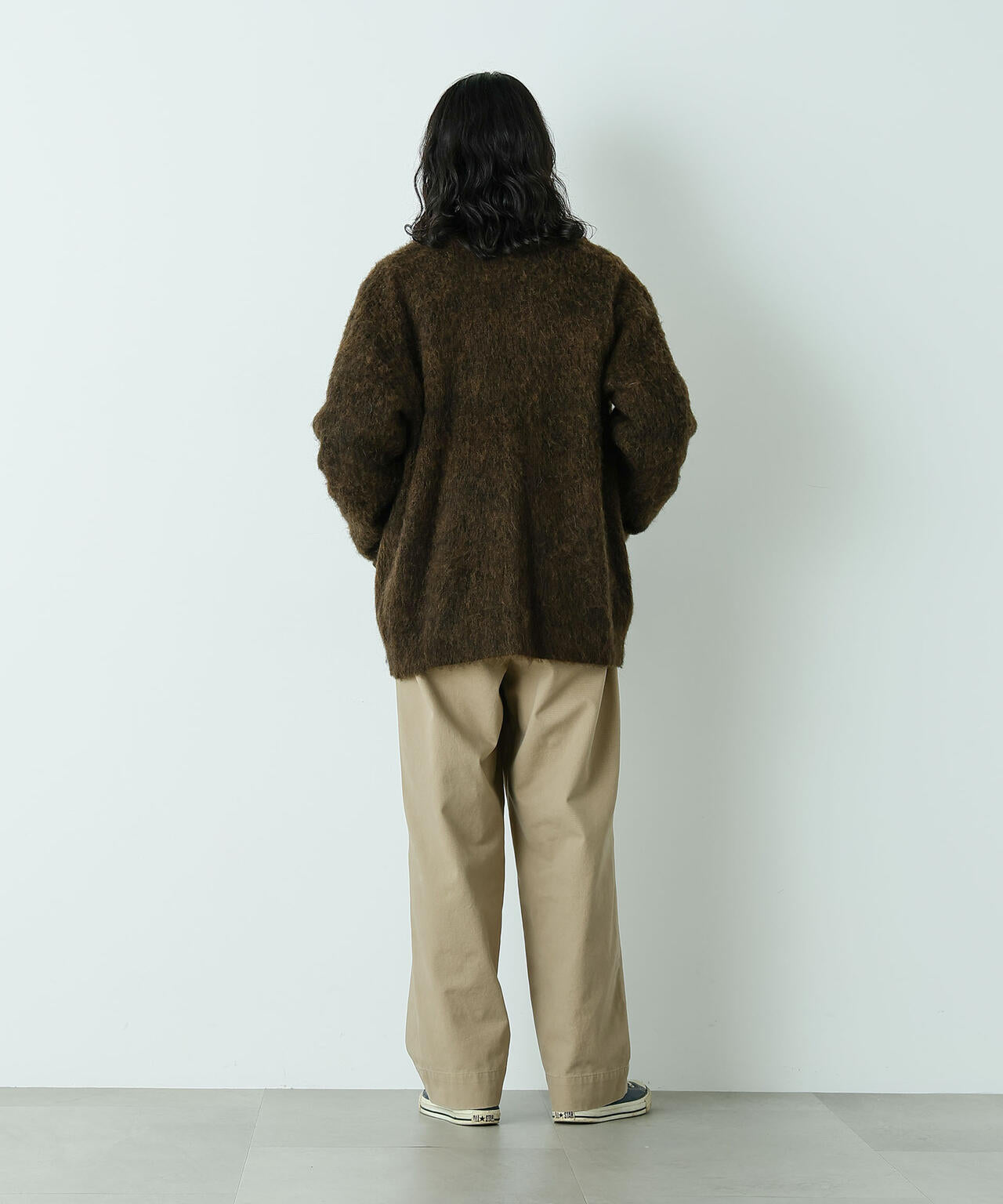 ｢HOTEL PALACE｣ フライフロントミックスシャギーカーディガン