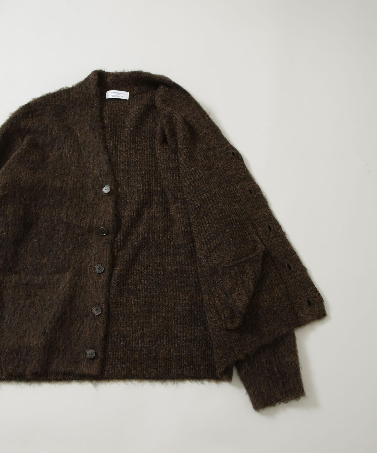 ｢HOTEL PALACE｣ フライフロントミックスシャギーカーディガン