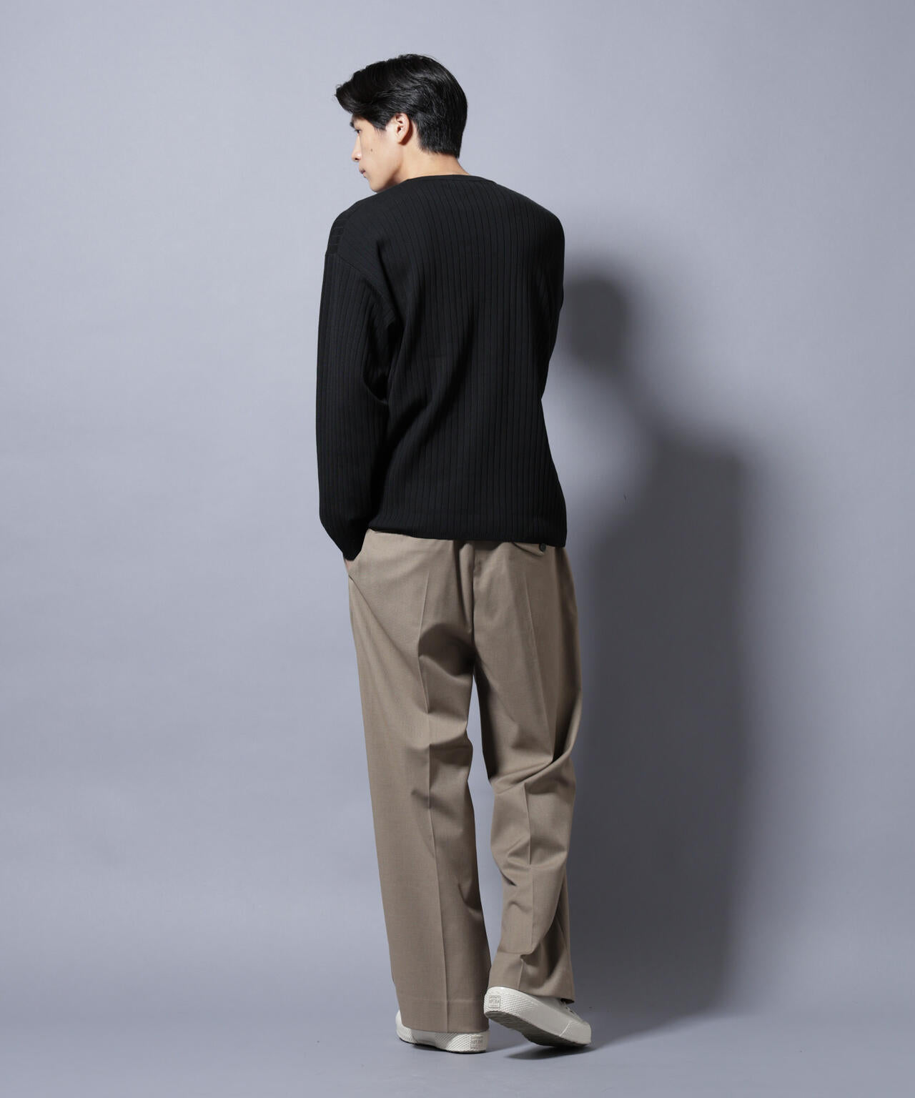 CICA&UVカット リブニットクルーネック