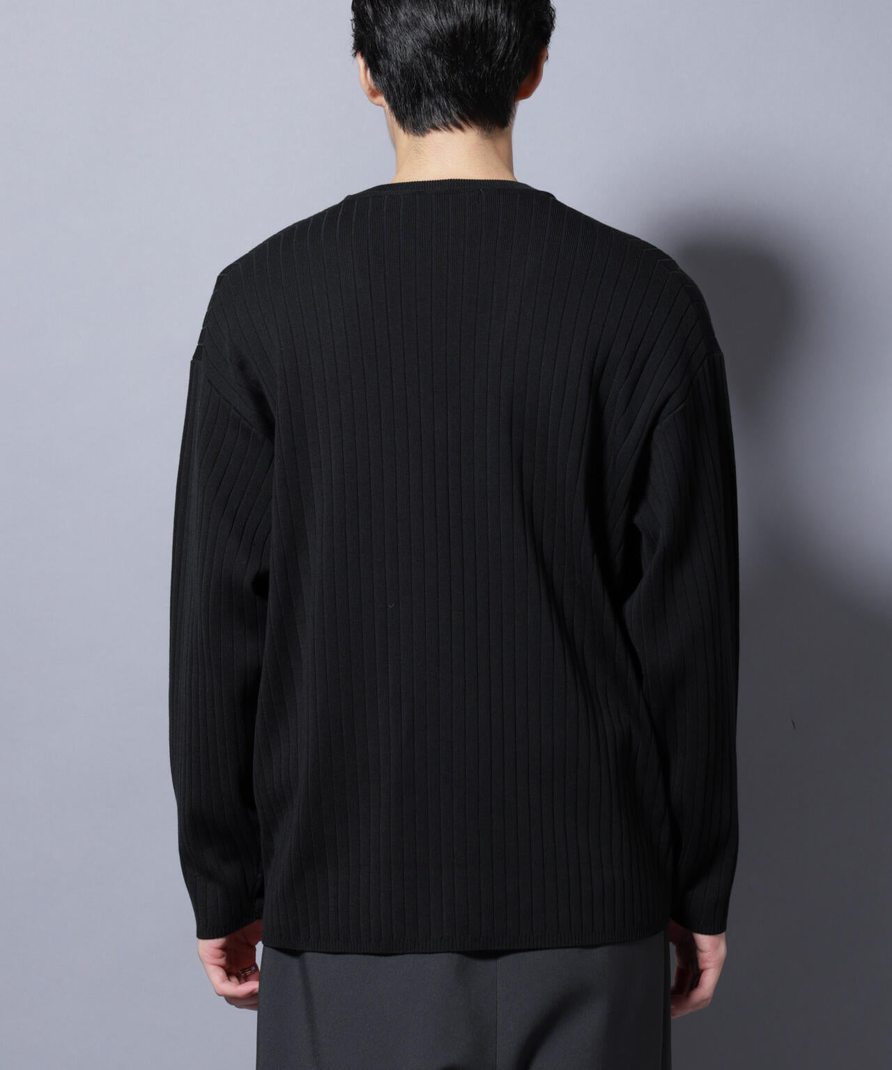 CICA&UVカット リブニットVネック