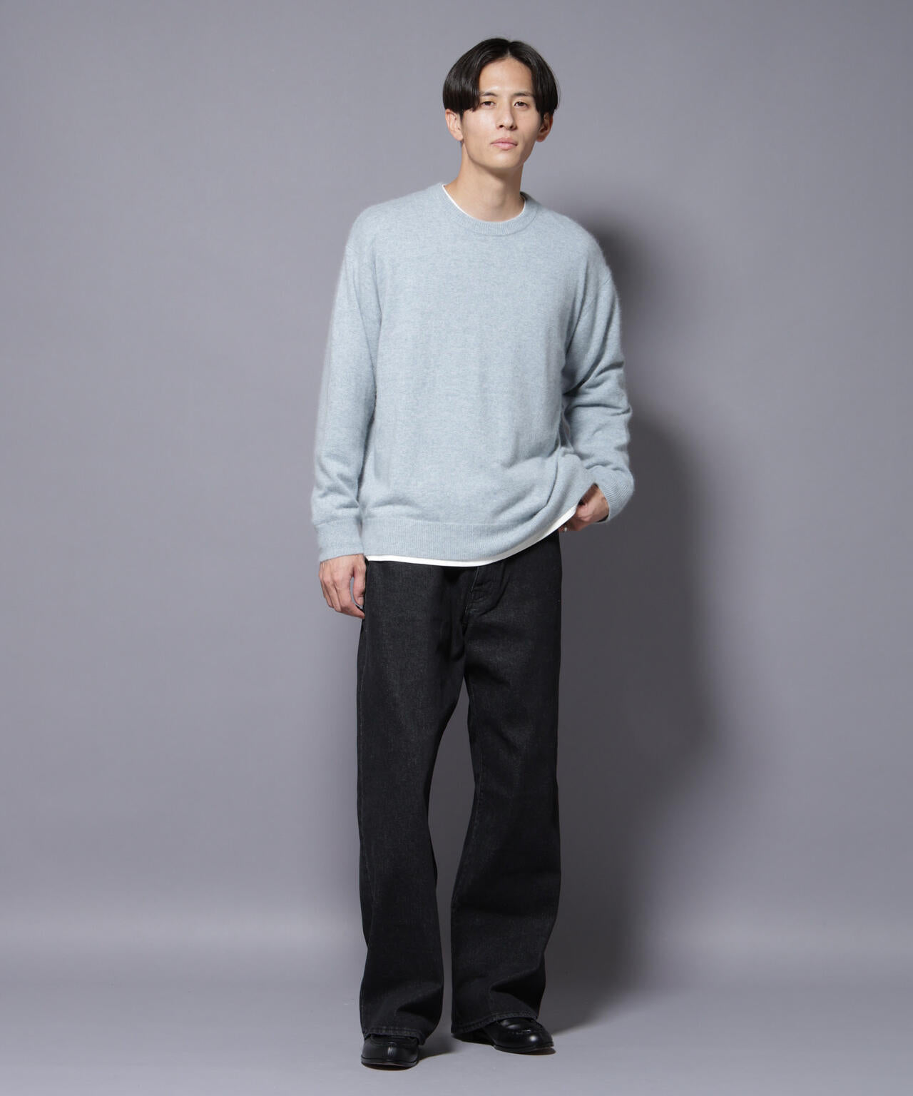 アンゴラ混ライトクルーネックニット | NANO universe（ナノ