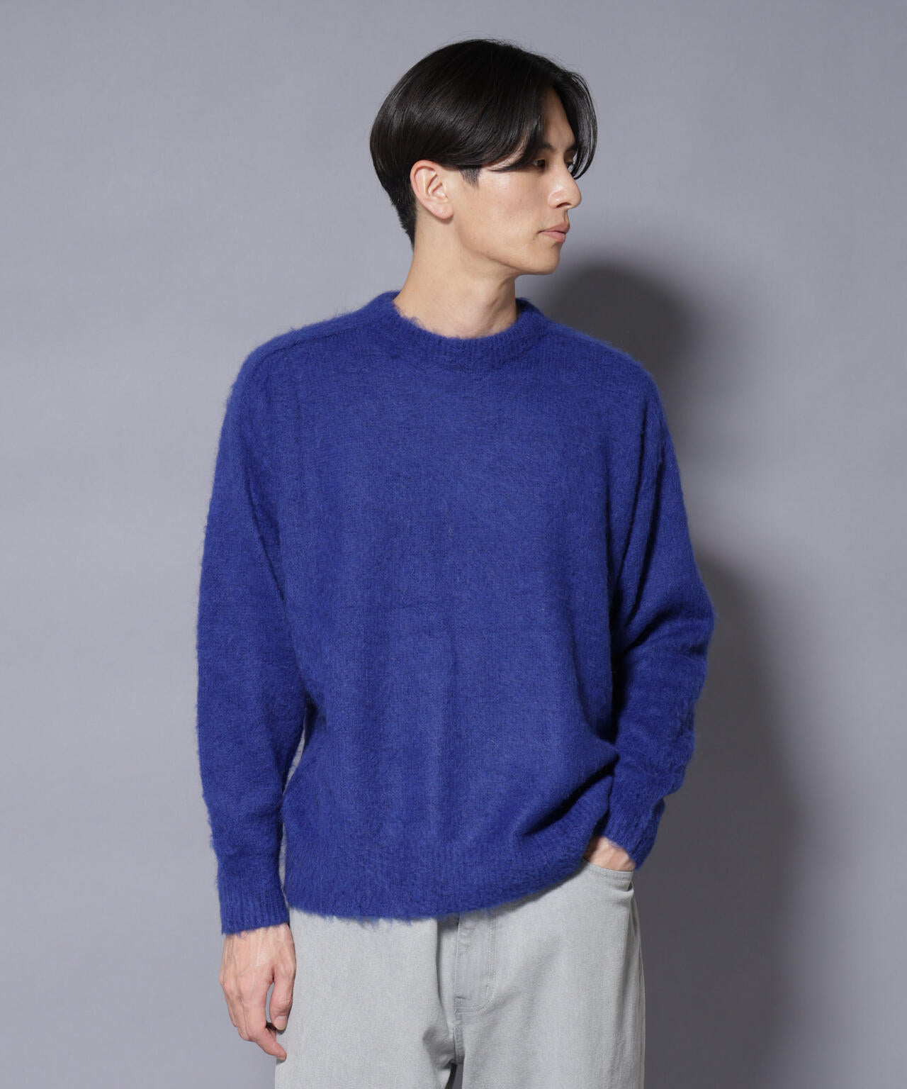 ｢COFIL｣ SCIARADA モヘヤ混 クルーネックニット