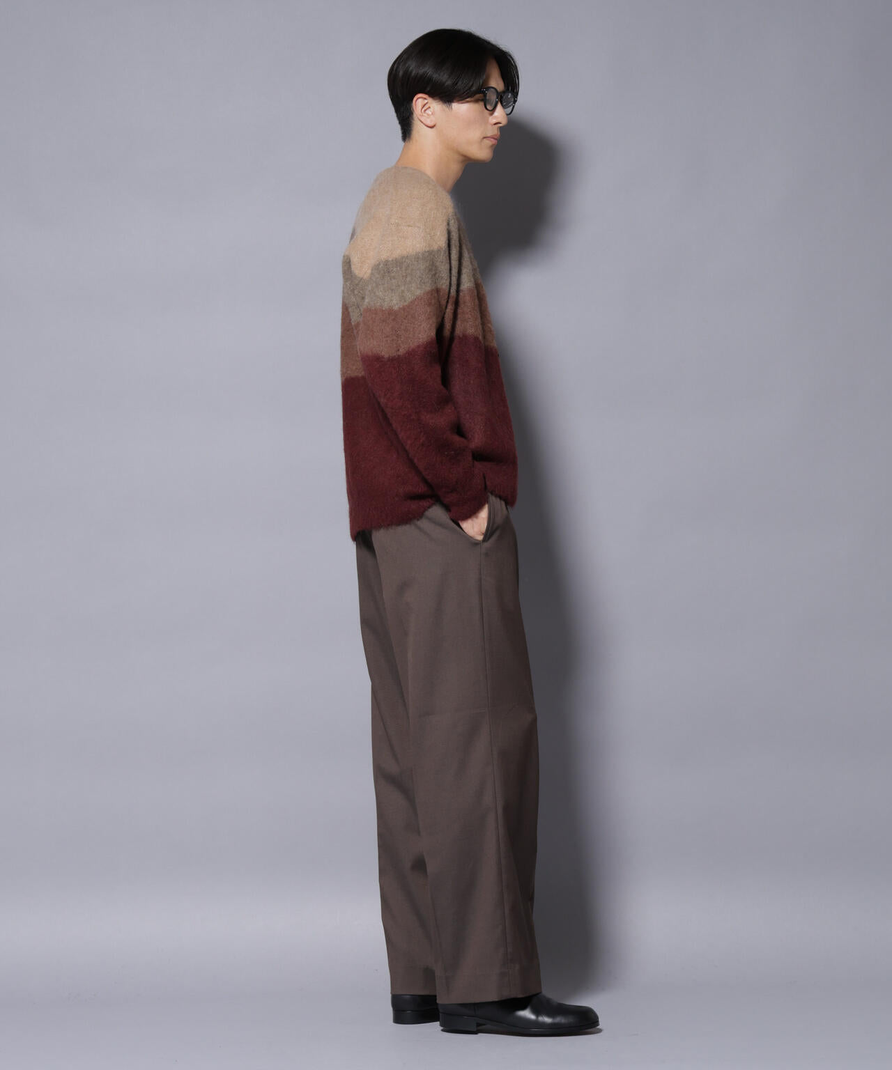 ｢COFIL｣ SCIARADA モヘヤ混 ランドスケープニットカーディガン