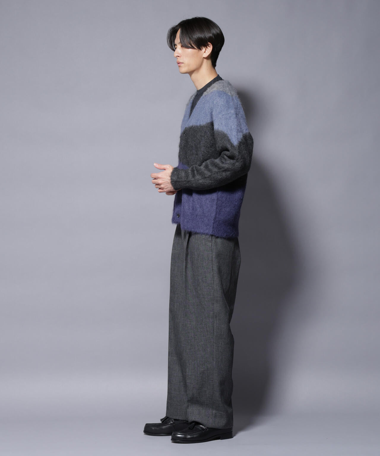 ｢COFIL｣ SCIARADA モヘヤ混 ランドスケープニットカーディガン