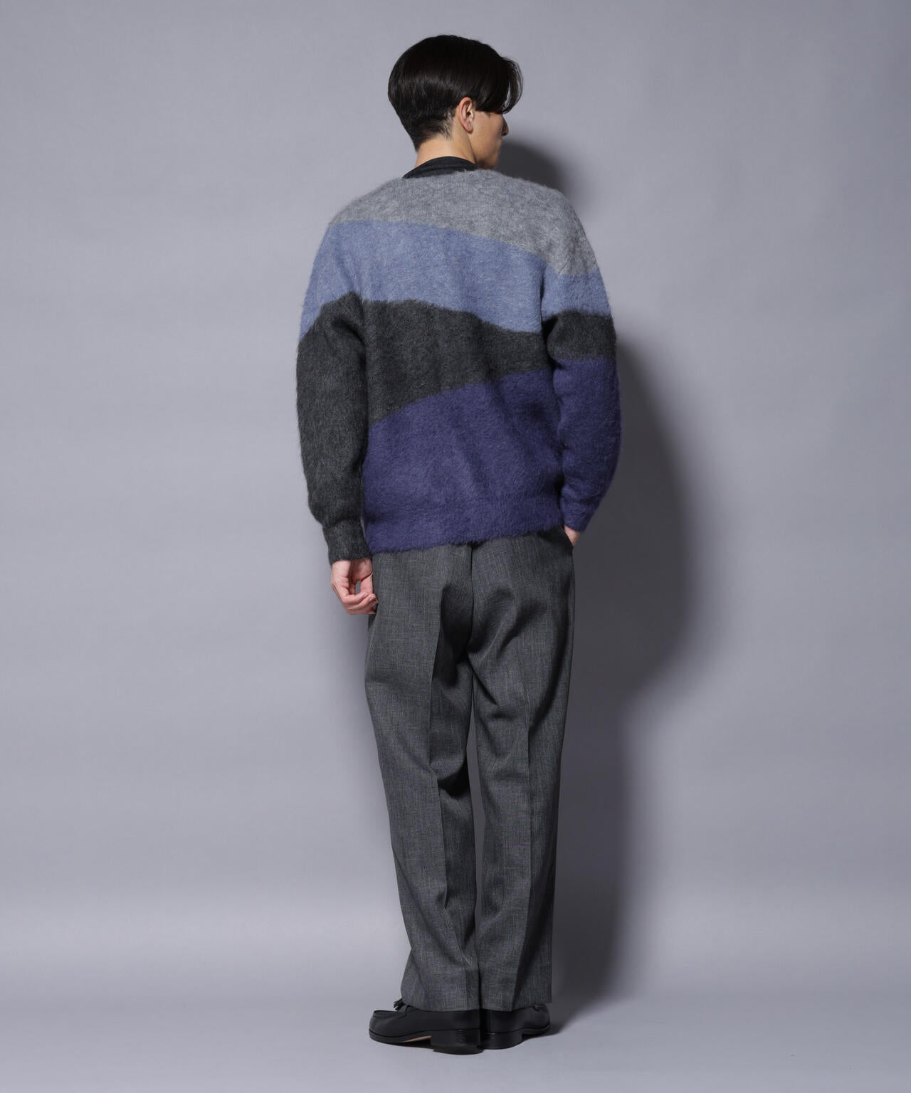 ｢COFIL｣ SCIARADA モヘヤ混 ランドスケープニットカーディガン