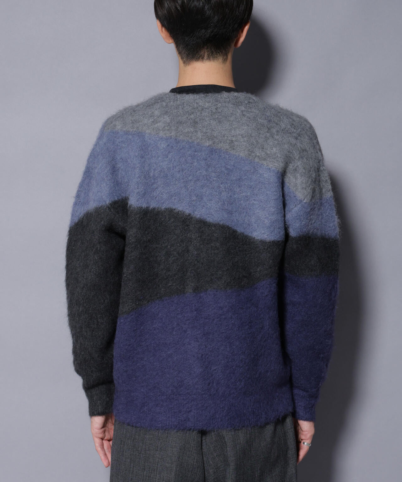 ｢COFIL｣ SCIARADA モヘヤ混 ランドスケープニットカーディガン