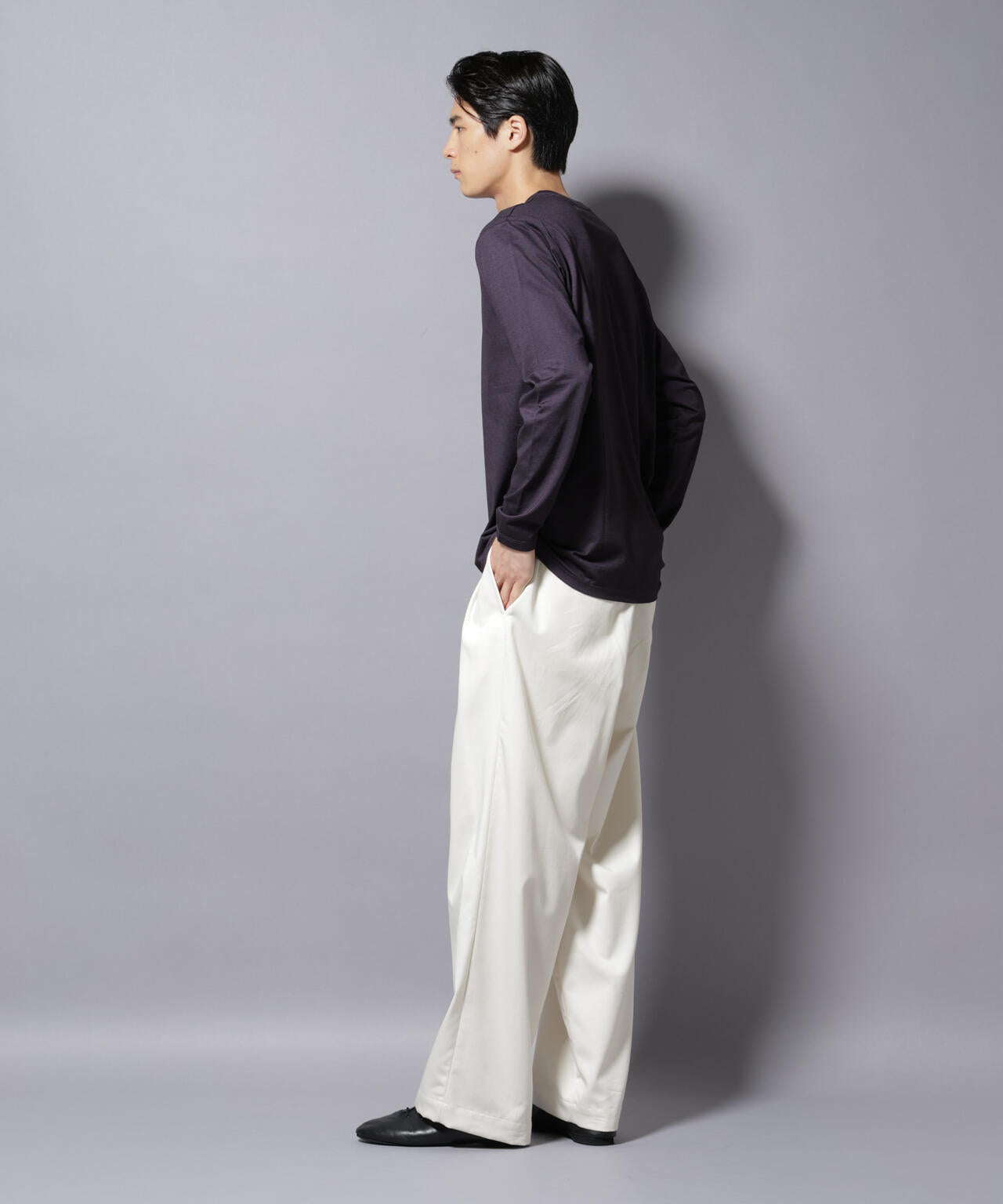 ソラーロライトストレッチヘンリーネックTシャツ 長袖