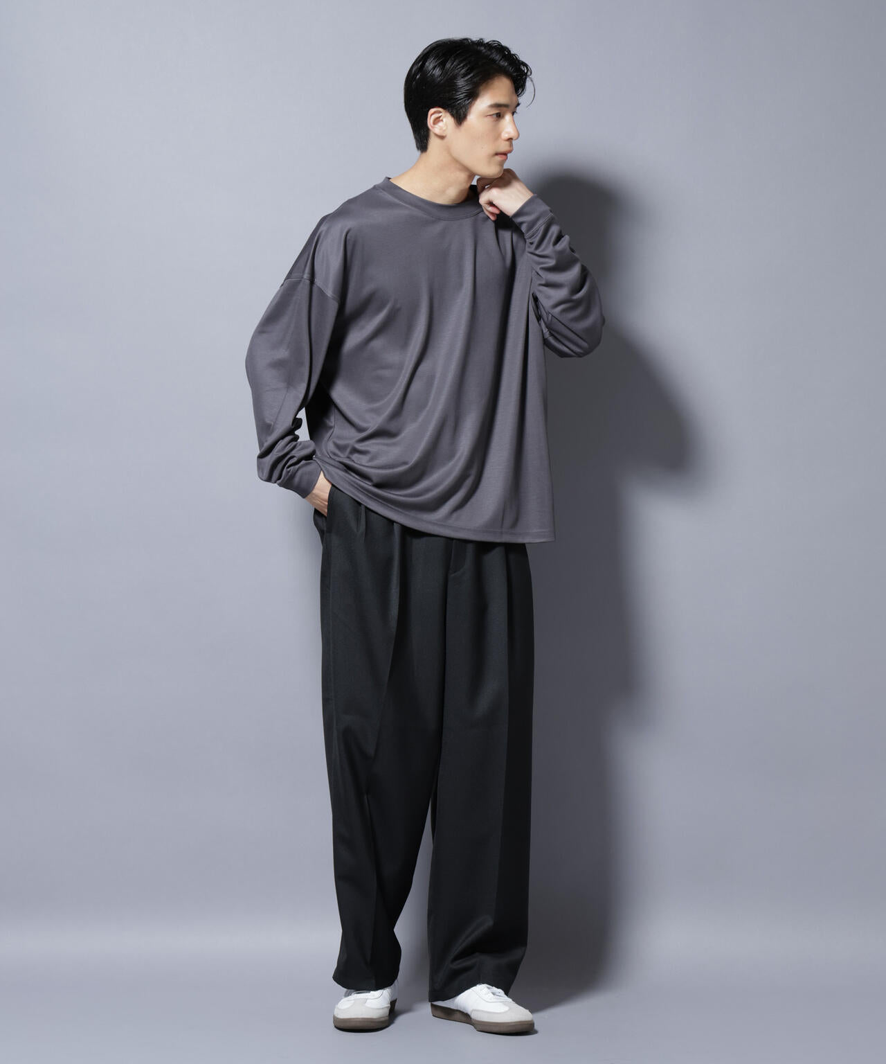 MIYATA×NANO JAPAN MADE キュプラ混 Tシャツ 長袖 | NANO universe