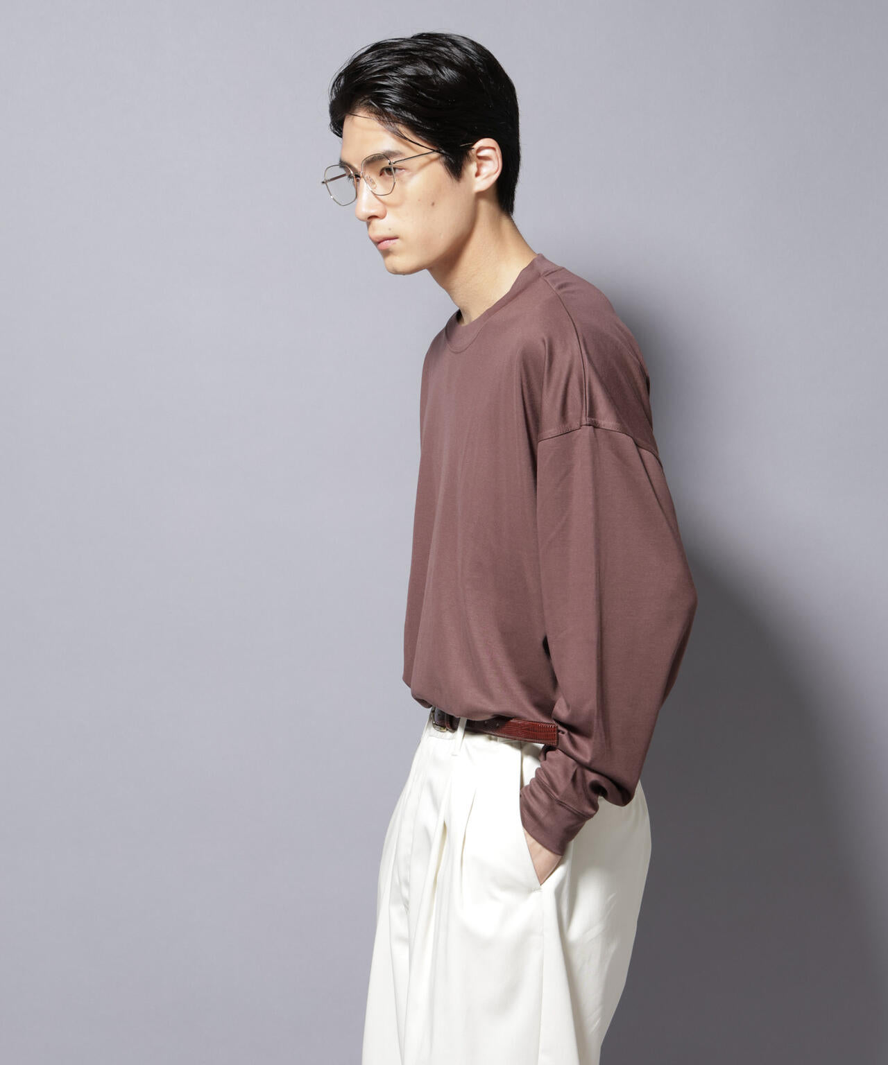 MIYATA×NANO JAPAN MADE キュプラ混 Tシャツ 長袖