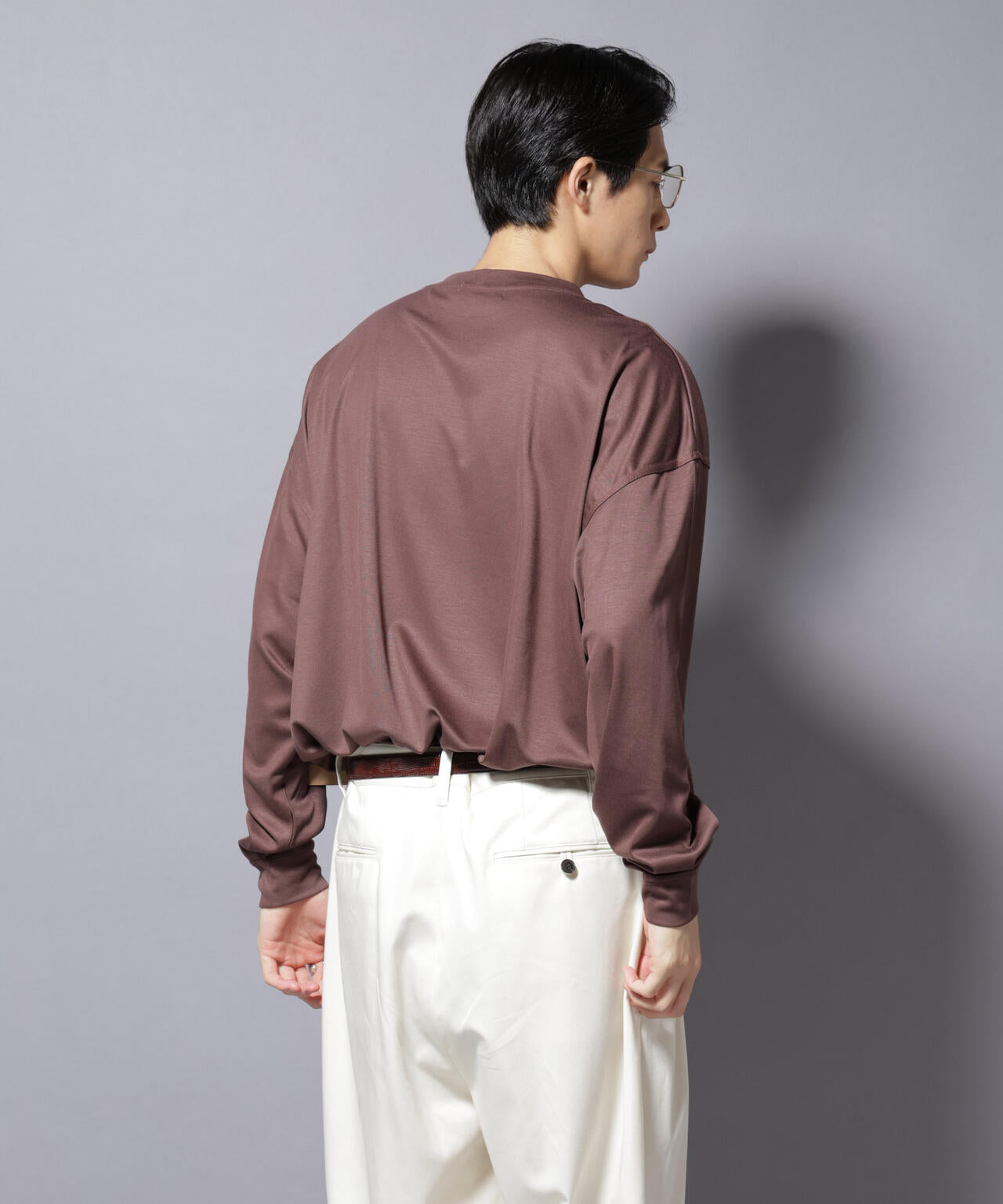 MIYATA×NANO JAPAN MADE キュプラ混 Tシャツ 長袖 | NANO universe